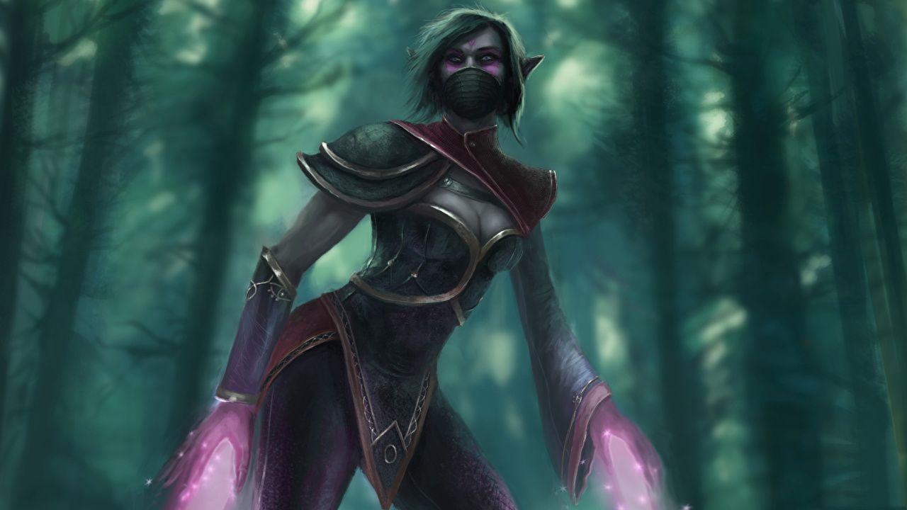 1280x720 Desktop Wallpaper DOTA 2 Templar Assassin Lanaya Magic Fantasy