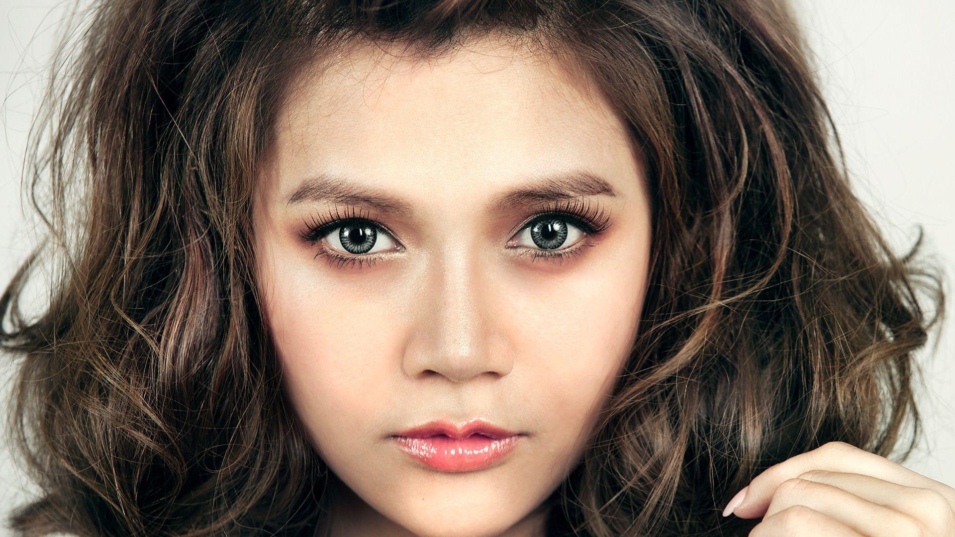 1920x1080 Download Wallpaper 1920x1080 Vietnamese, Girl, Lips, Make Up, Face