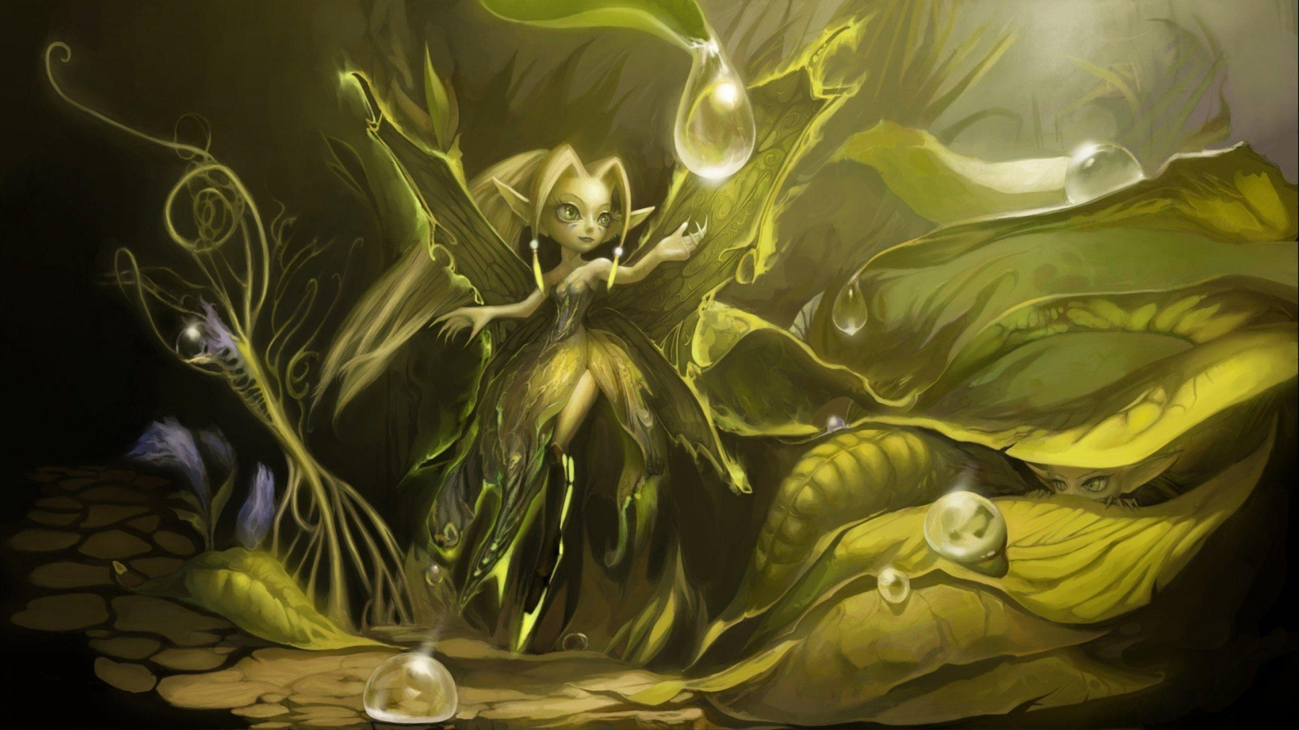 2560x1440 Fairy fairies fantasy girl art artwork wallpaperx1440