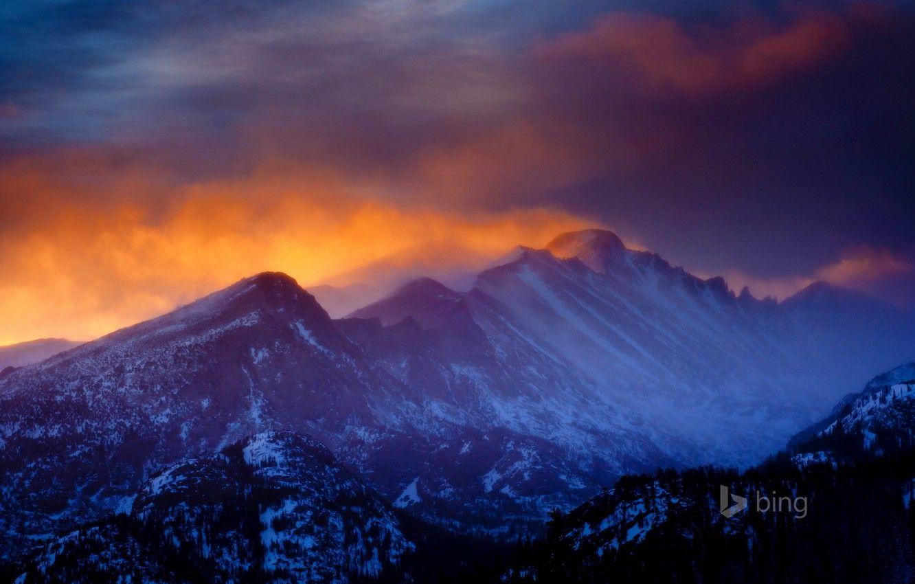 1332x850 Wallpaper the sky, mountains, clouds, Colorado, USA, Rocky