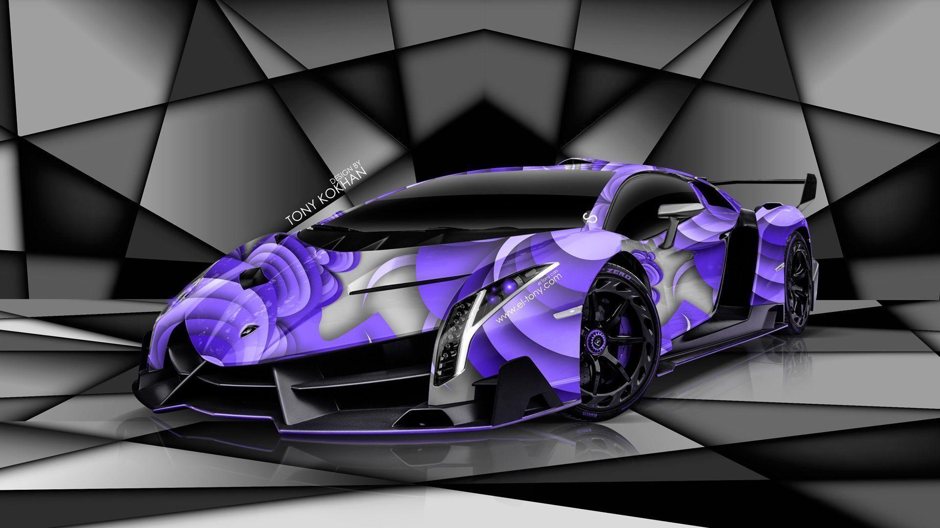 1920x1080 Purple Lamborghini Wallpaper