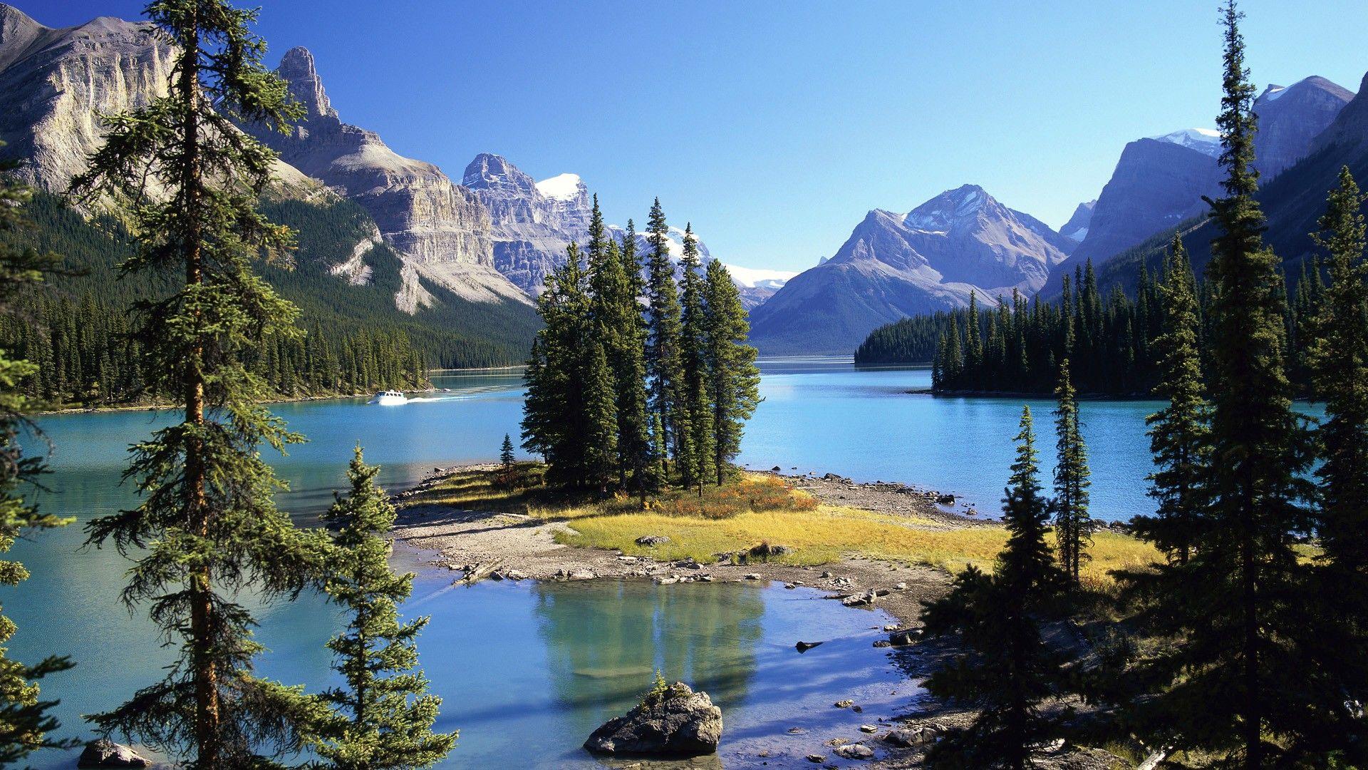 1920x1080 Free download Maligne Lake Jasper Park Wallpaper Travel HD