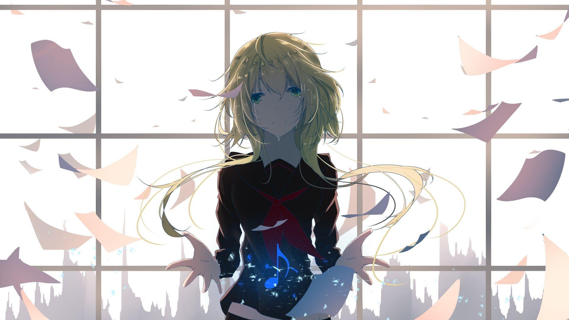 1920x1080 Cute, gumi, vocaloid, blodne, art wallpaper, HD image, picture, background, 68ea1a