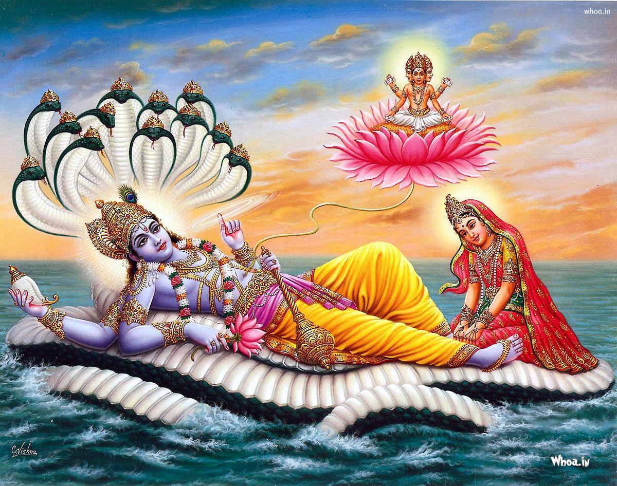 1200x946 Lord Vishnu And Mata Lakshmi Art HD Wallpaper