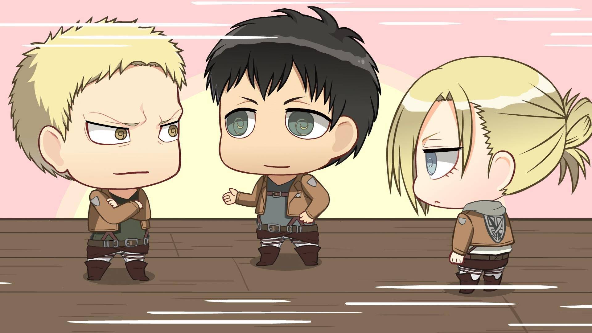 1920x1080 Free download eren annie and reiner Attack on Titan Wallpaper [1920x1080] for your Desktop, Mobile & Tablet. Explore Attack on Titan Annie Wallpaper. Attack on Titans Wallpaper, Attack on