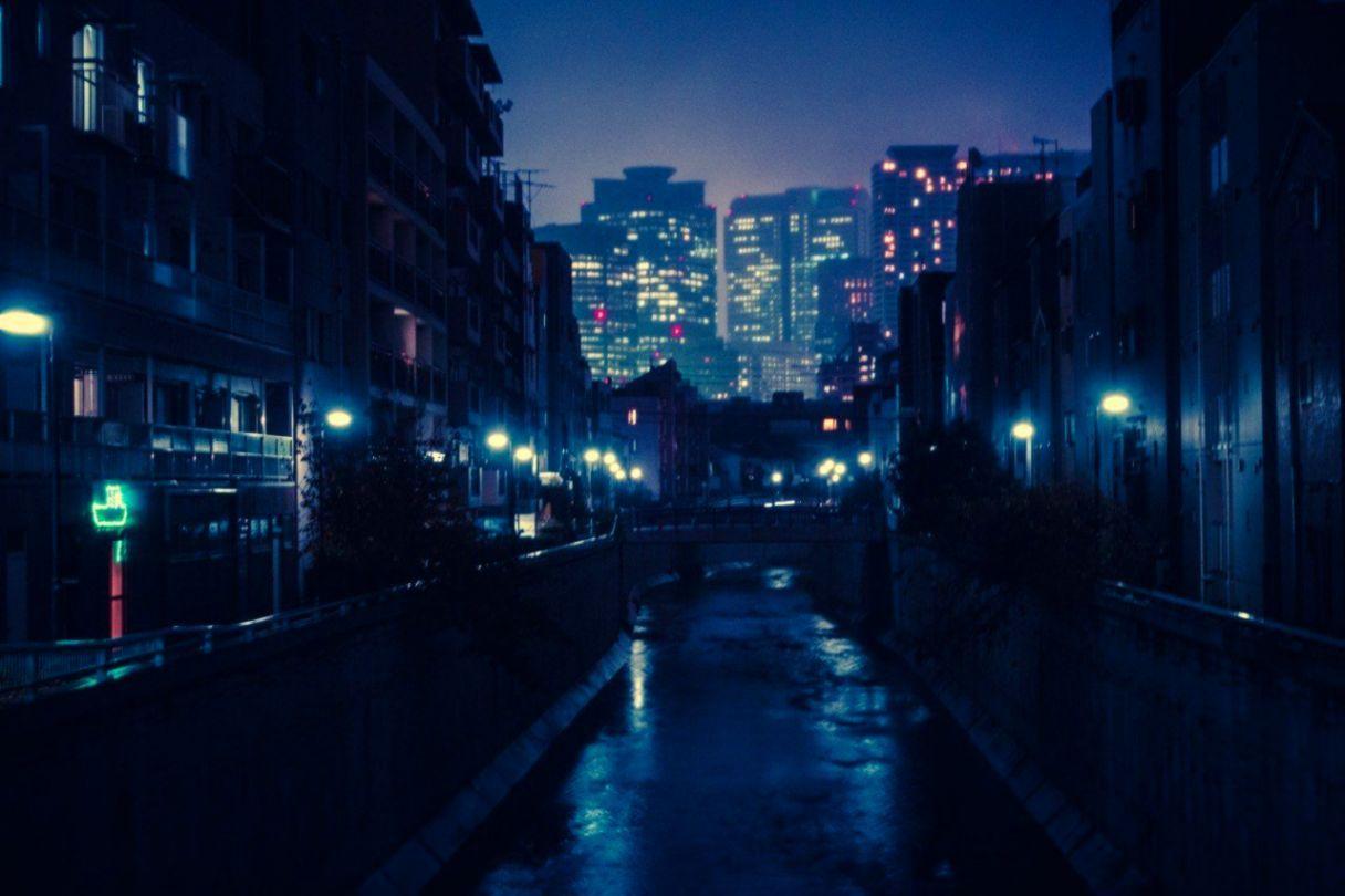 1216x810 Anime City Wallpaper