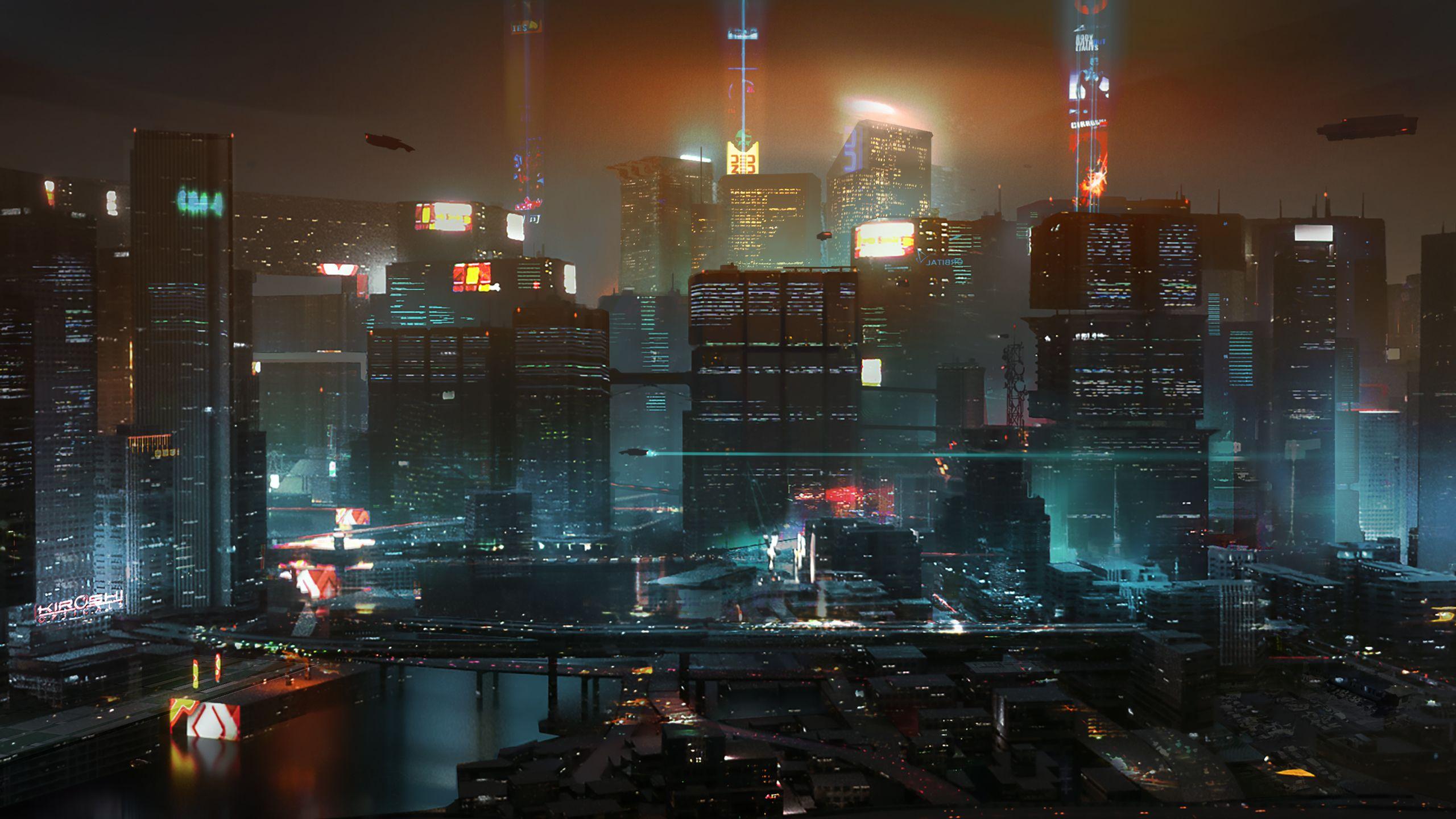 Cyberpunk Sci-Fi Night City HD 4K Wallpaper #8.1445