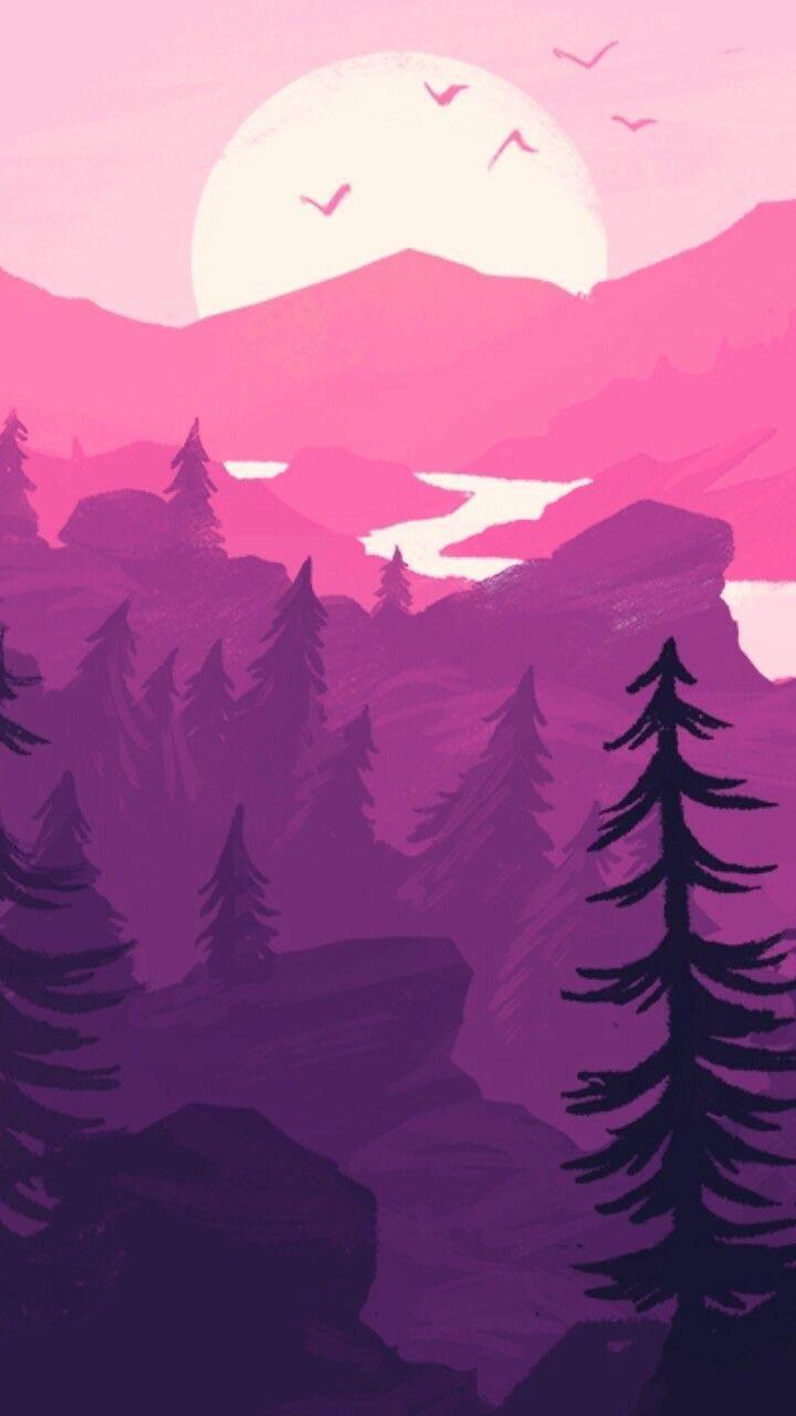 720x1280 For all you Pink Firewatch lovers. Monochromatic art, Art