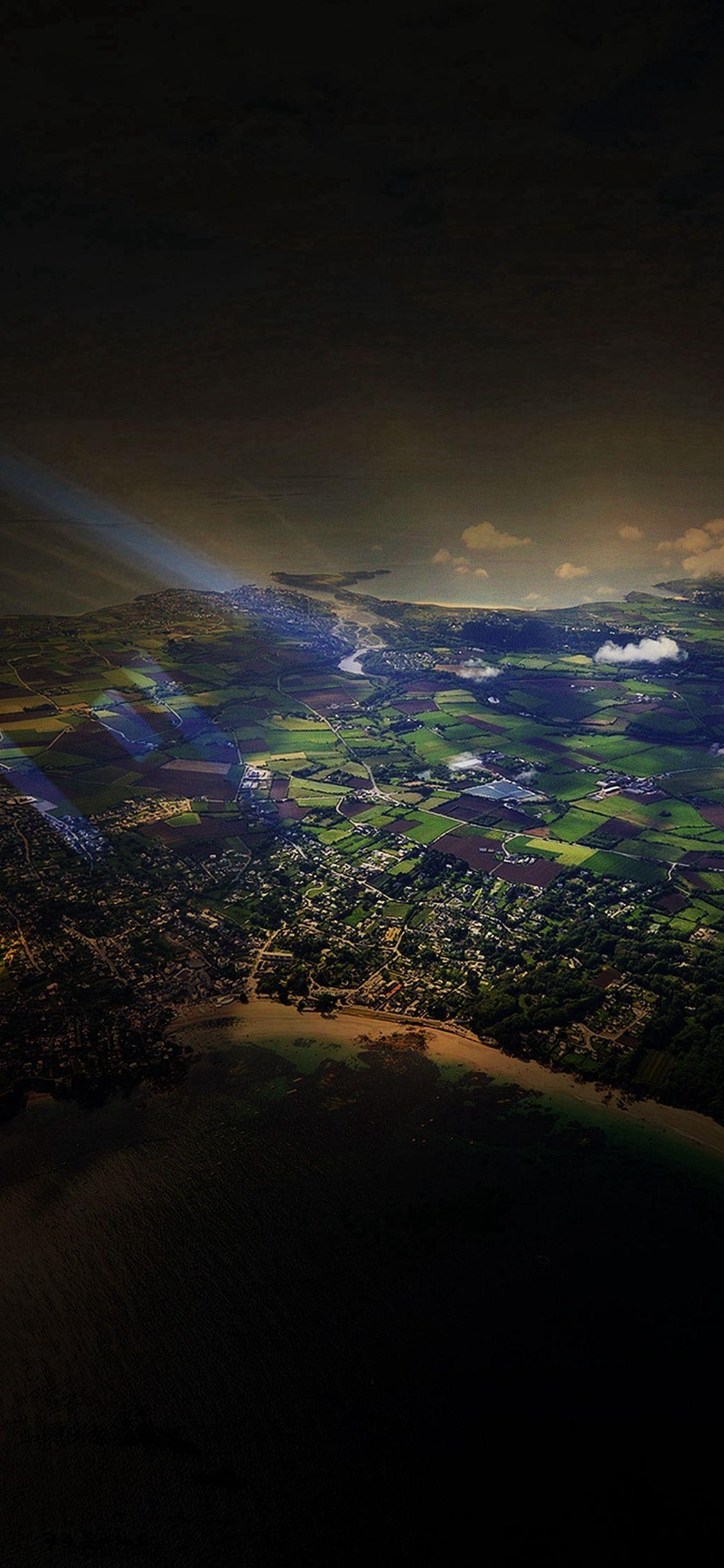1125x2436 Flight Sunny Day Sky Dark Bokeh High Mountains Nature iPhone X