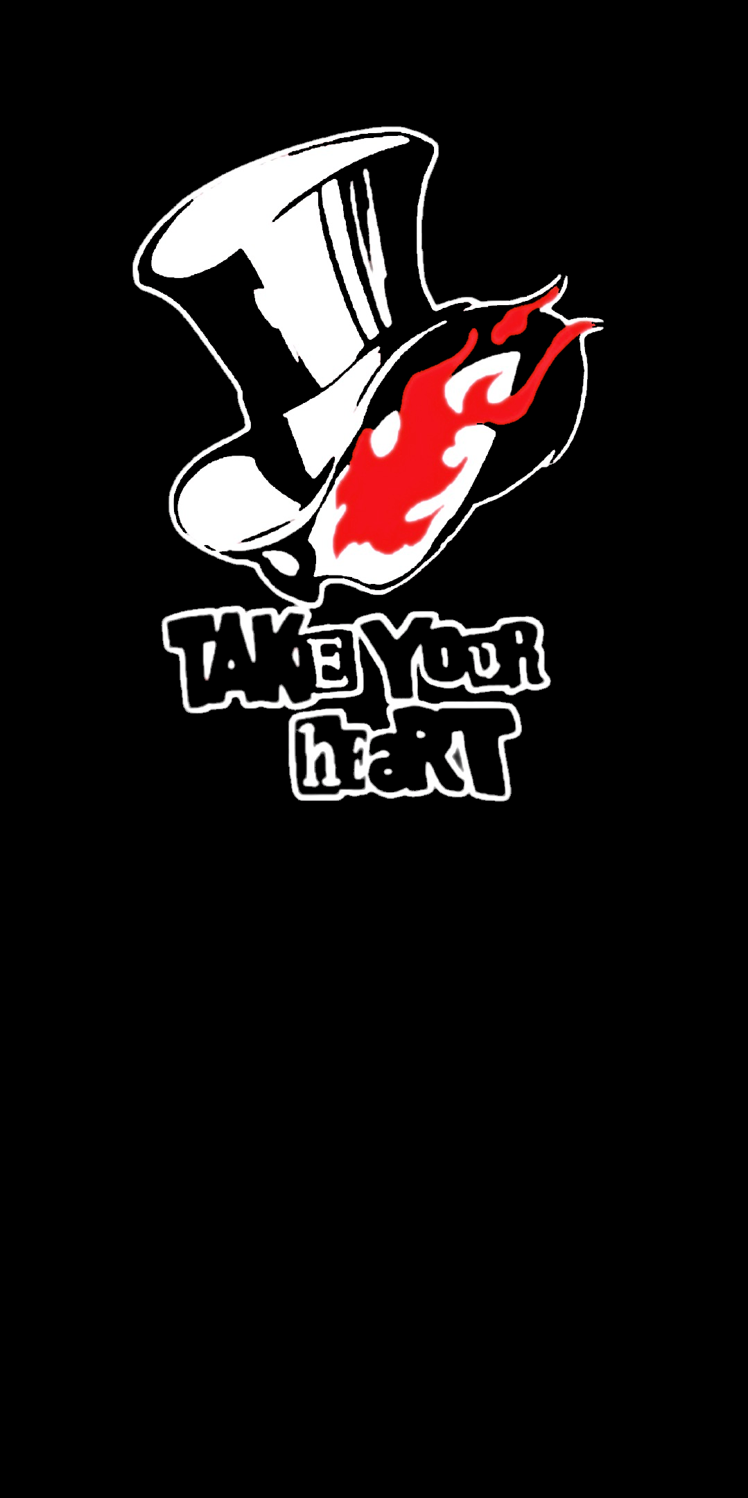 1079x2160 I made a minimalist Take your heart mobile wallpaper