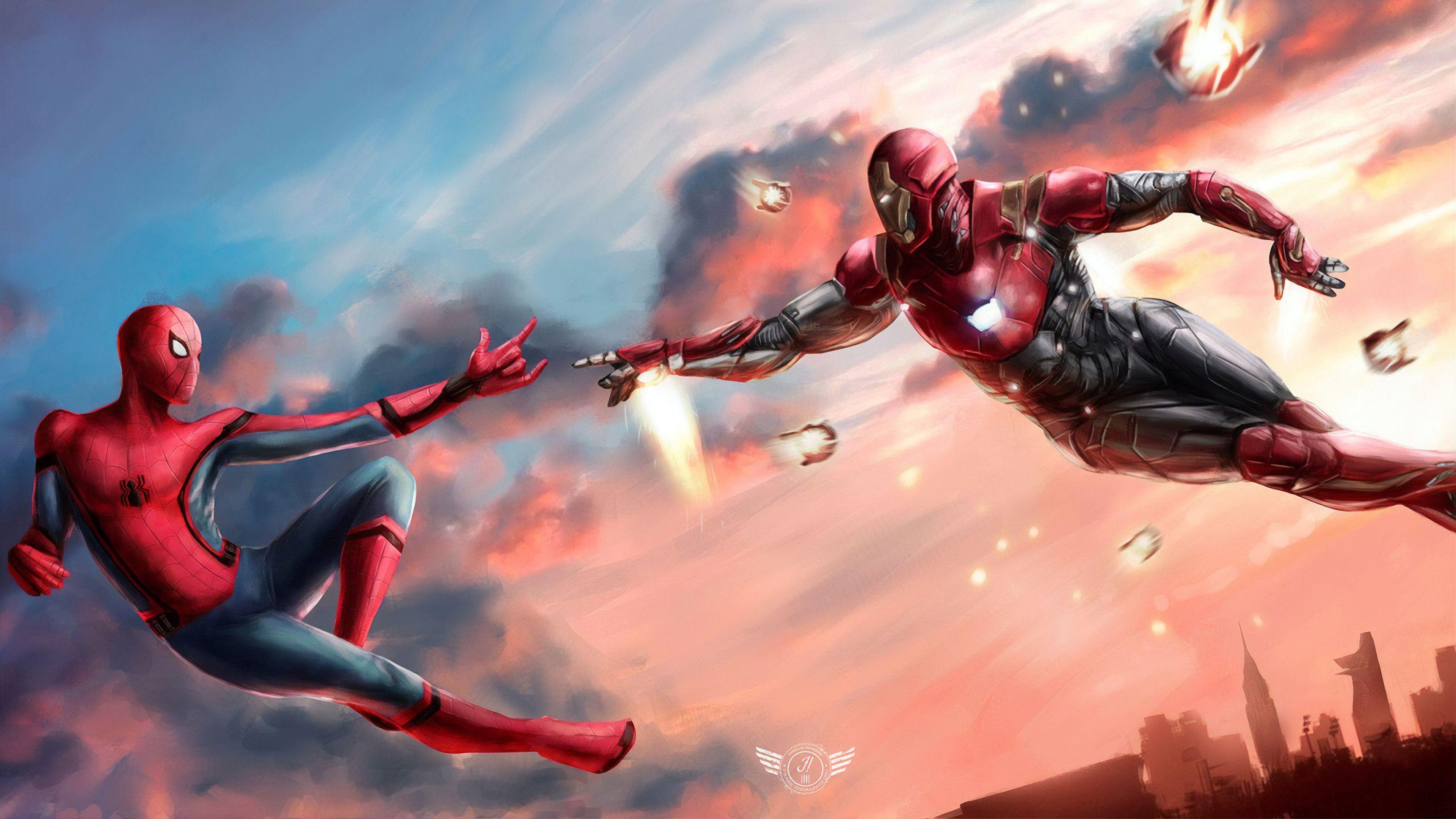 Spiderman Ironman Wallpapers - Top Free Spiderman Ironman Backgrounds -  WallpaperAccess
