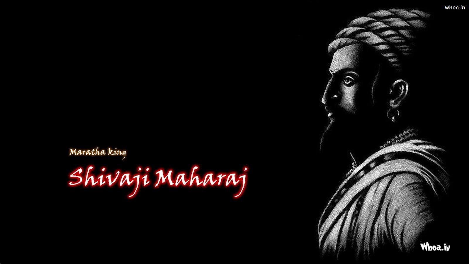 1600x900 Maratha King Shivaji Maharaj Face With Dark Background HD Wallpaper