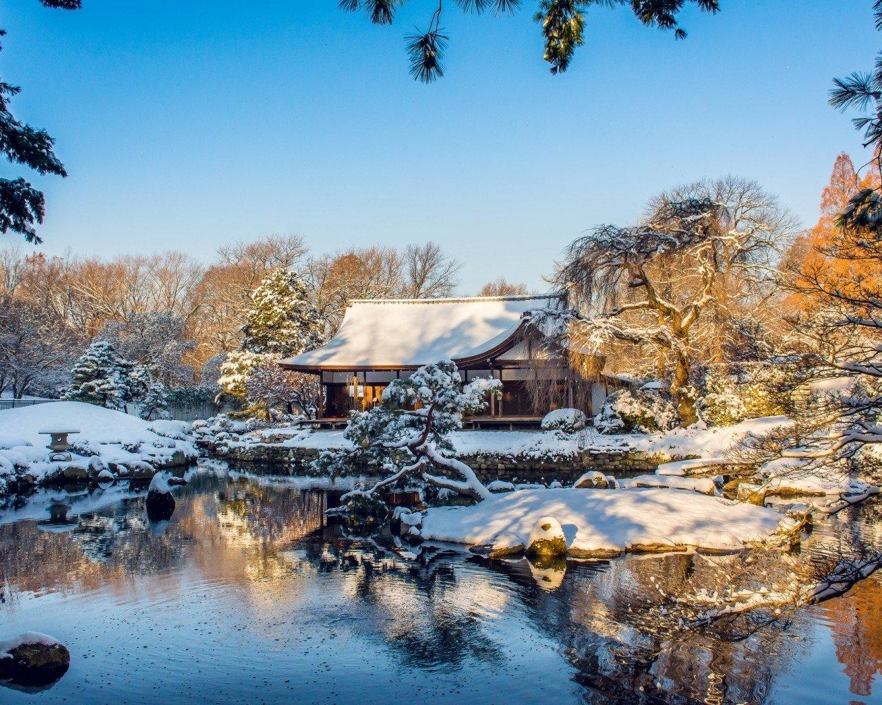 1280x1024 Winter Wallpaper Japan