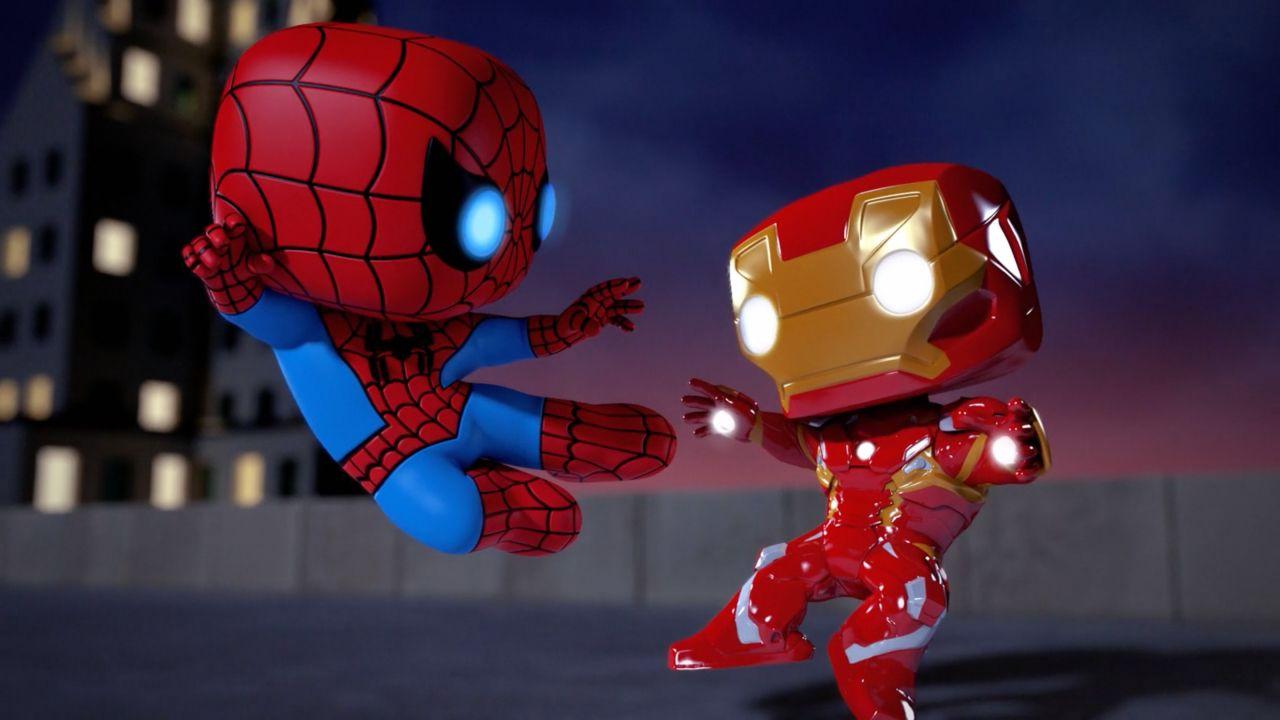 1280x720 Desktop Wallpaper Iron Man Vs Spider Man Animated Artwork, HD