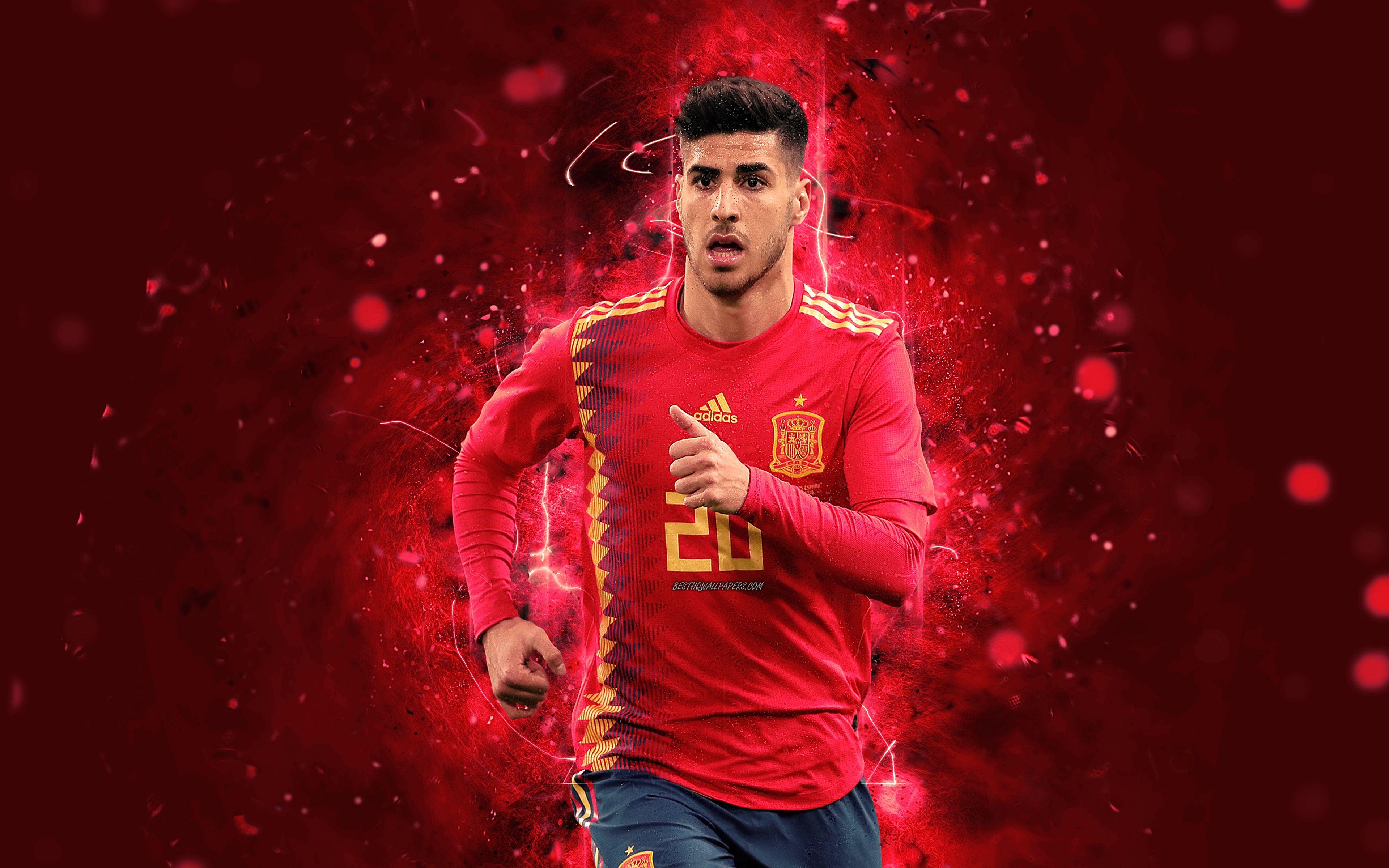 3840x2400 Download wallpaper Marco Asensio, 4k, abstract art, Spain