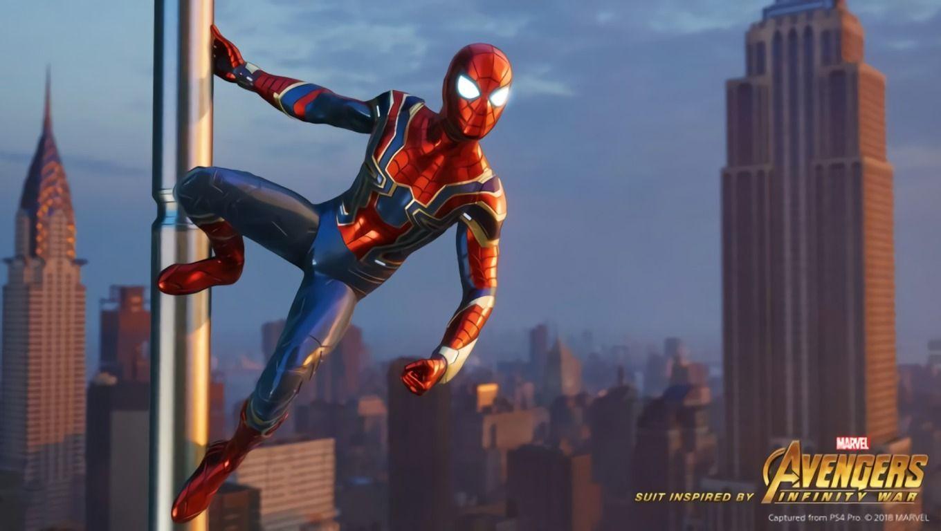 1360x768 Avengers Infinity War Iron Spider In Spider Man Game