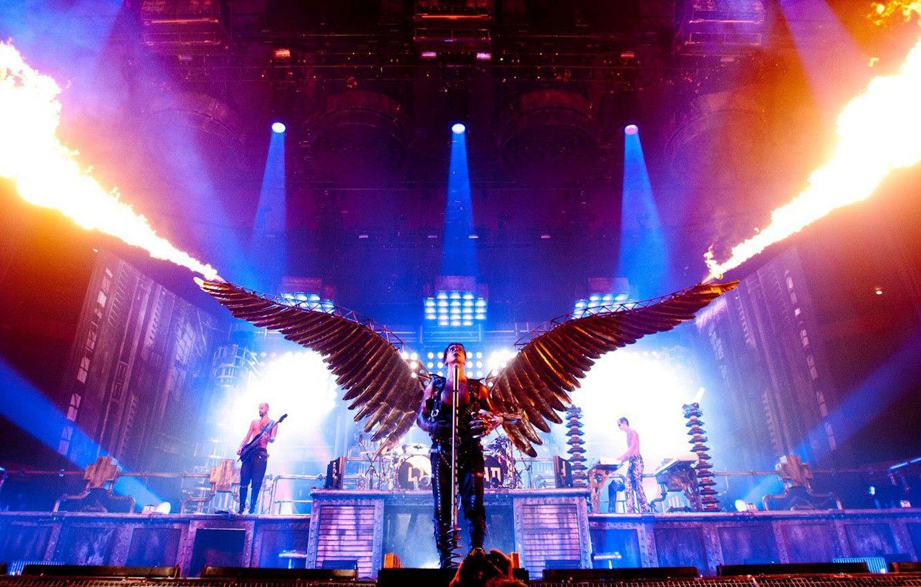 1332x850 Wallpaper fire, scene, Germany, concert, Rammstein, Angle