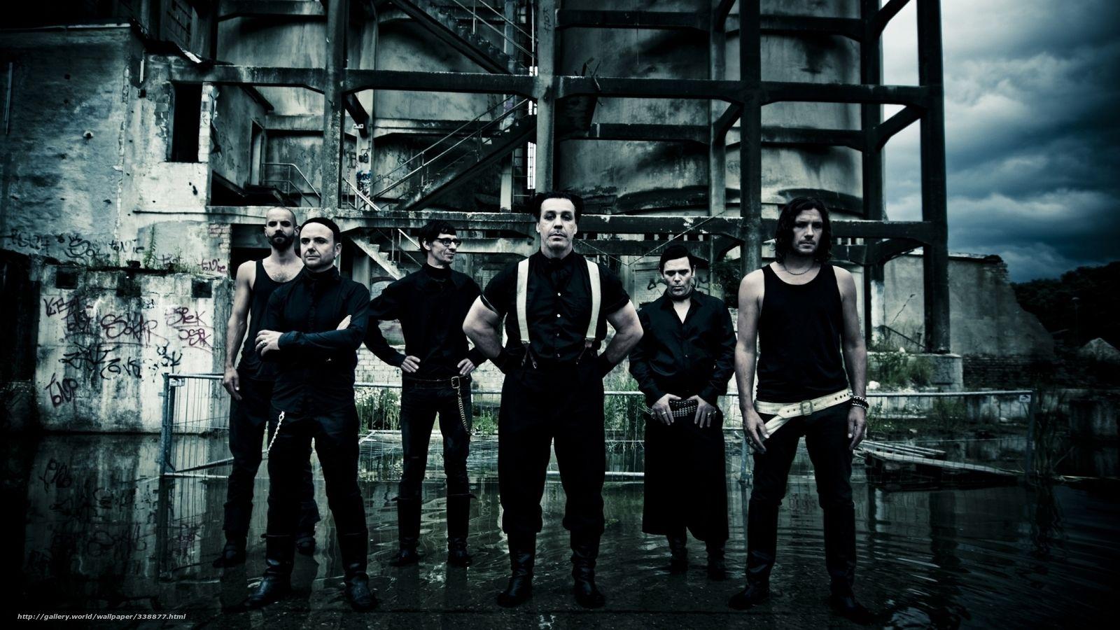 1600x900 Download wallpaper Till Lindemann, Richard Kruspe, Paul Landers