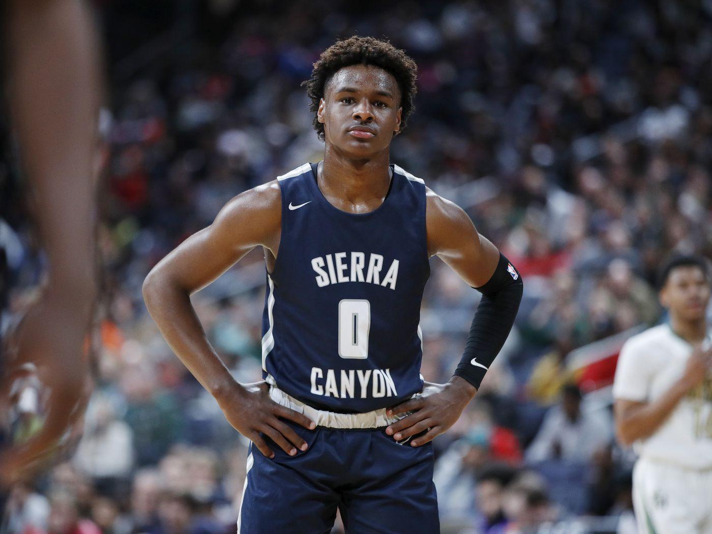 1400x1050 Bronny James had a perfect night vs. his dad's old high school