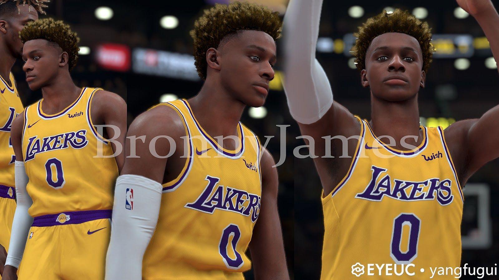 1600x900 Bronny James Jr. Face and body Model By yangfugui [FOR 2K20]