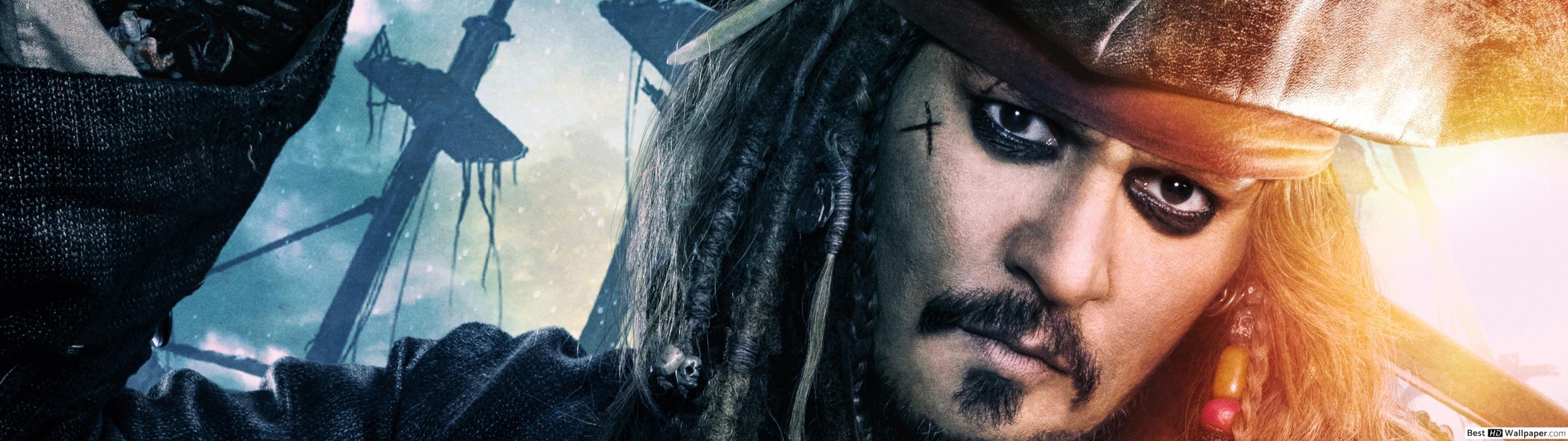 2732x768 Captain Jack Sparrow HD wallpaper download