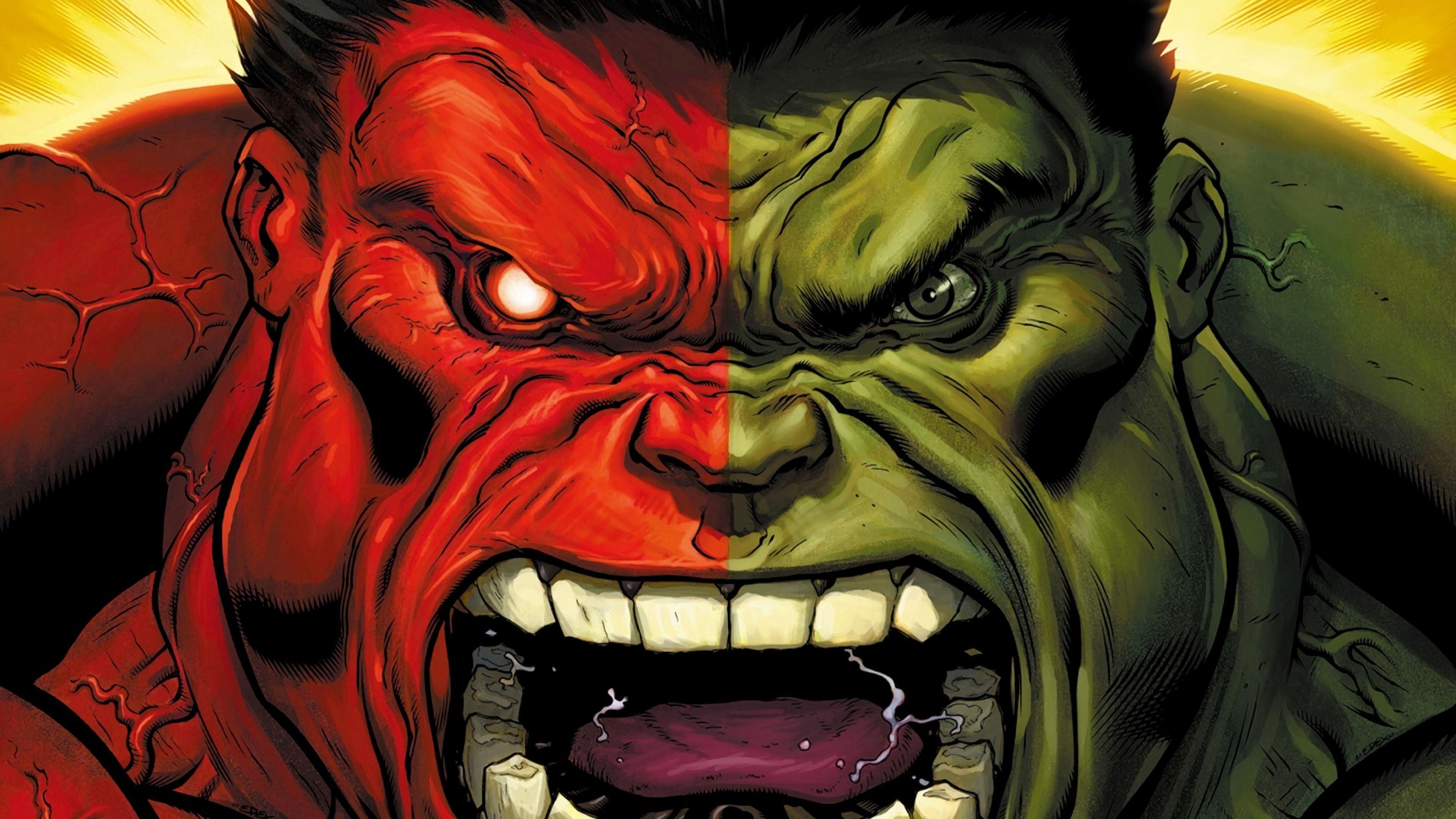 3840x2160 Red Hulk 4K 8K HD Marvel Wallpaper