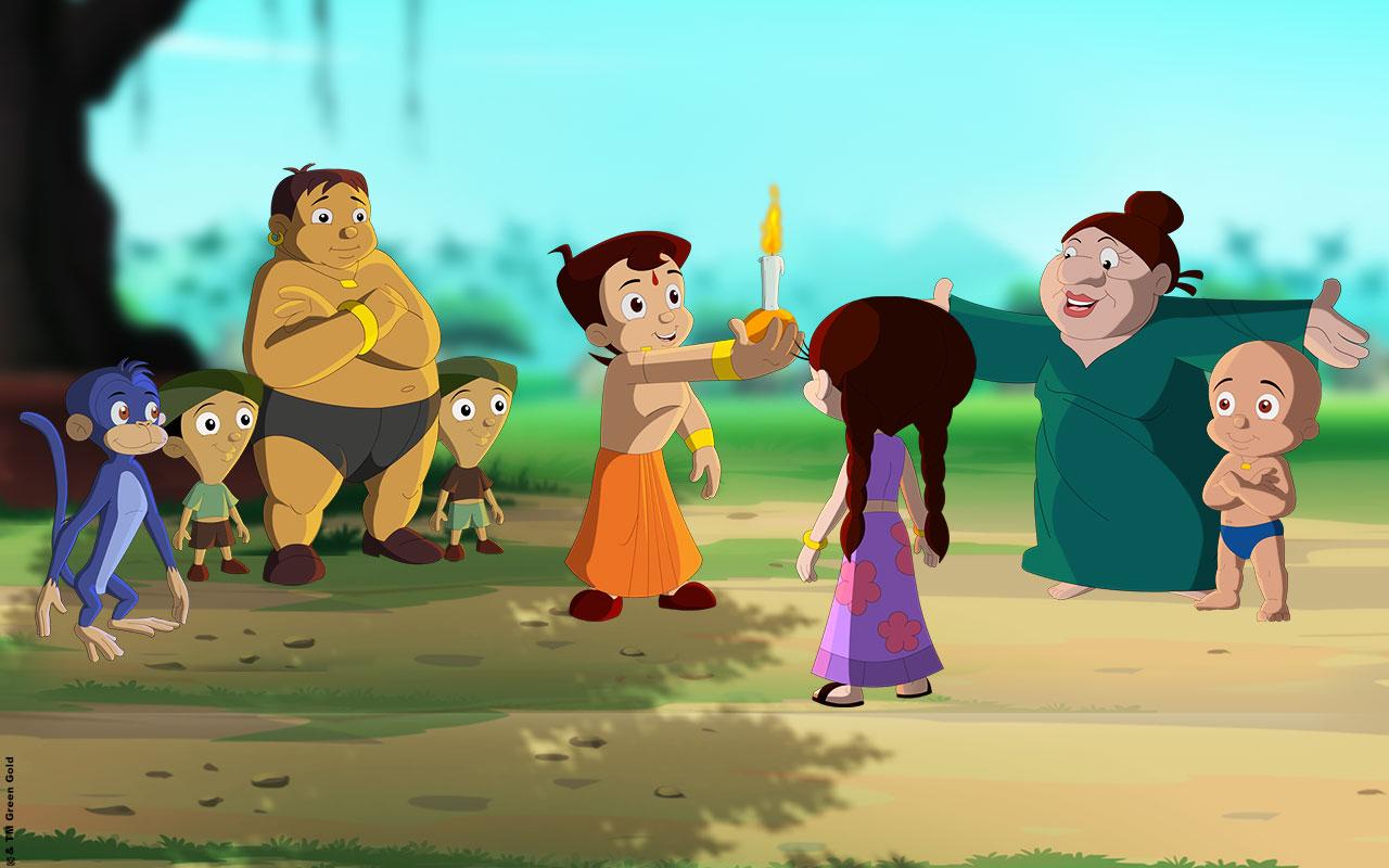 bheem cartoon gadi wala