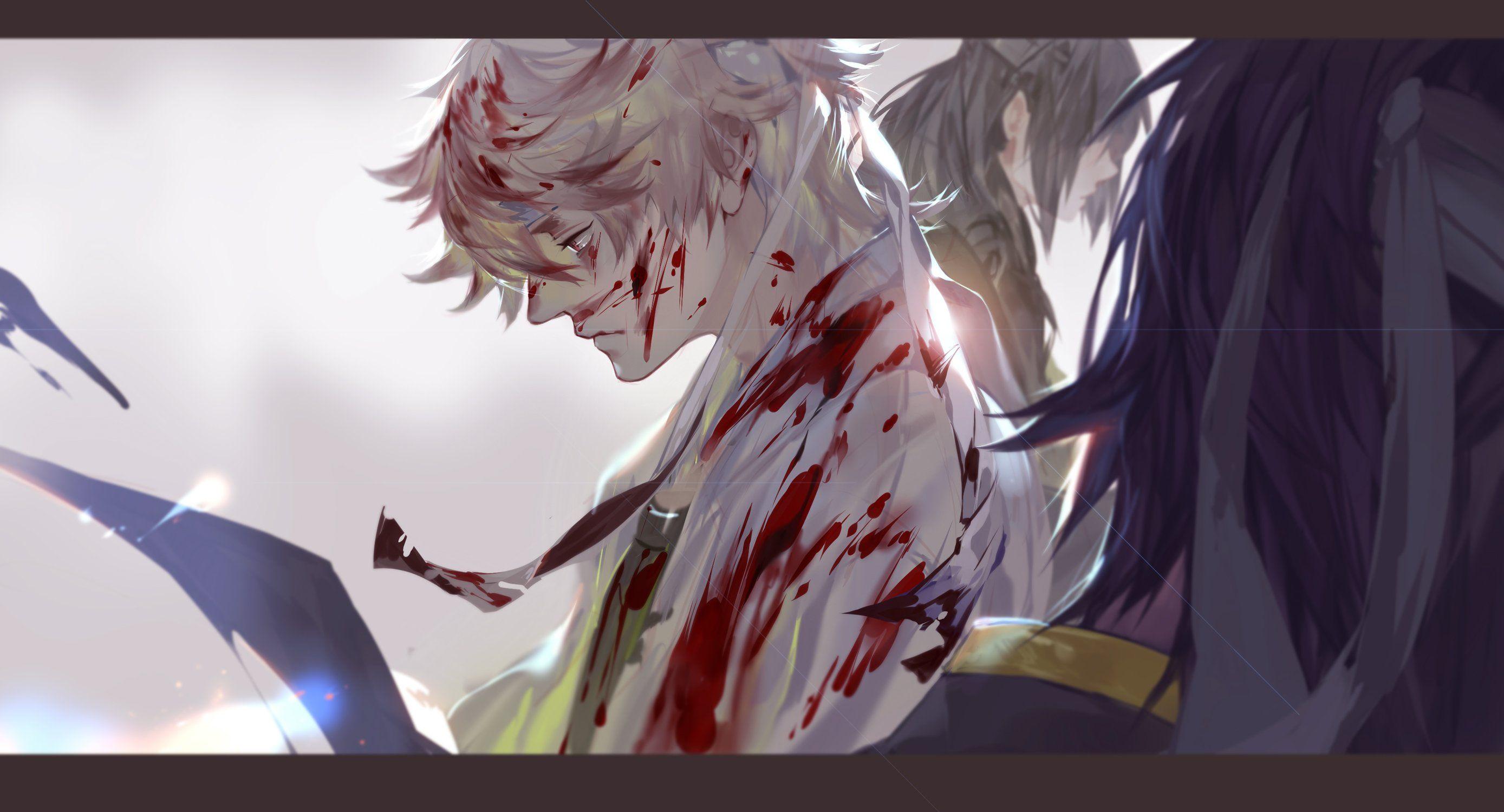 2777x1500 Gin Tama Shiroyasha Katsura Kotaro Takasugi Shinsuke Sakata Gintoki blood wallpaperx1500