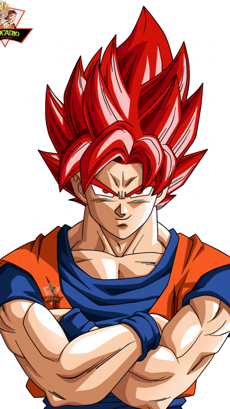 750x1334 Free download Goku Ssj God Red New Transformation