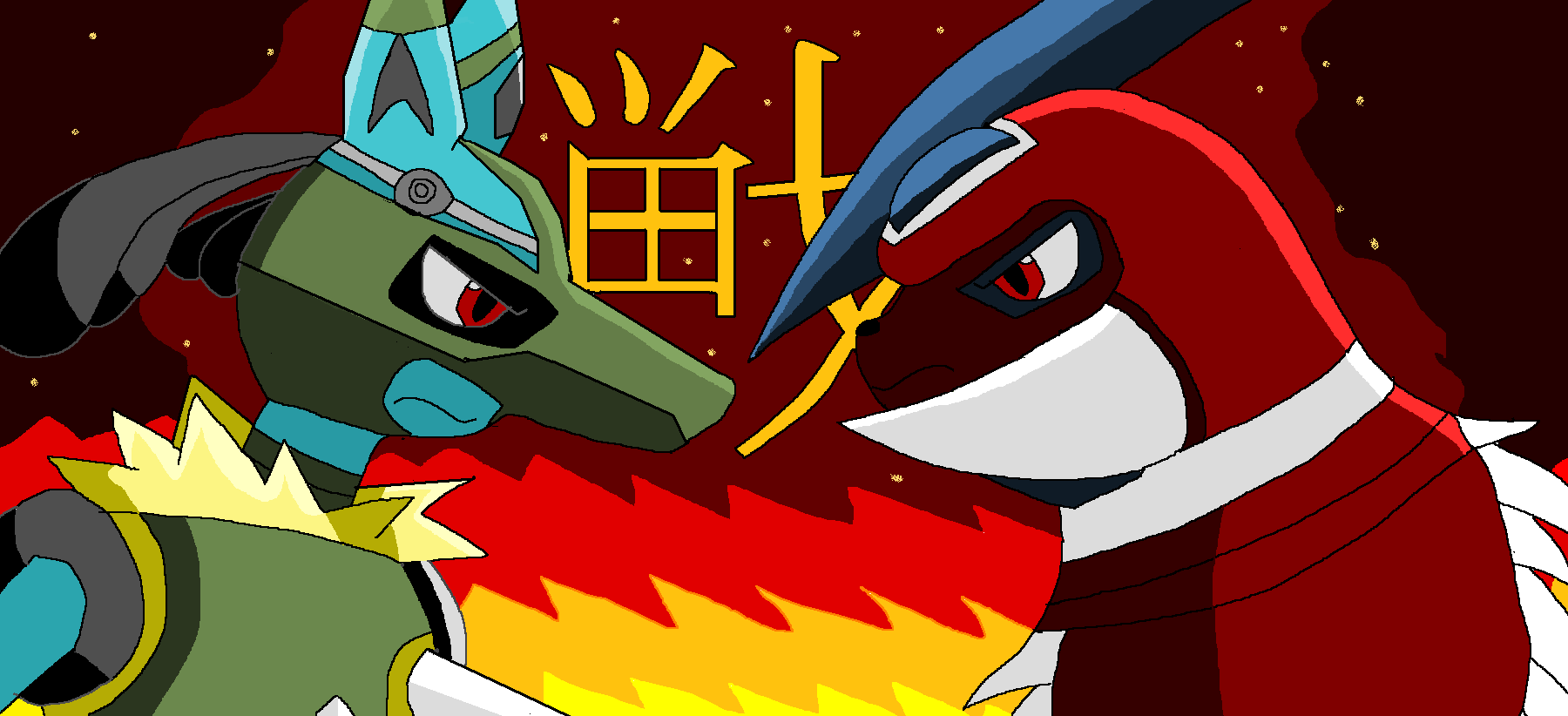 1800x822 The Ultimate Dog Fight Like Pokemon tagahanga Art 22215436