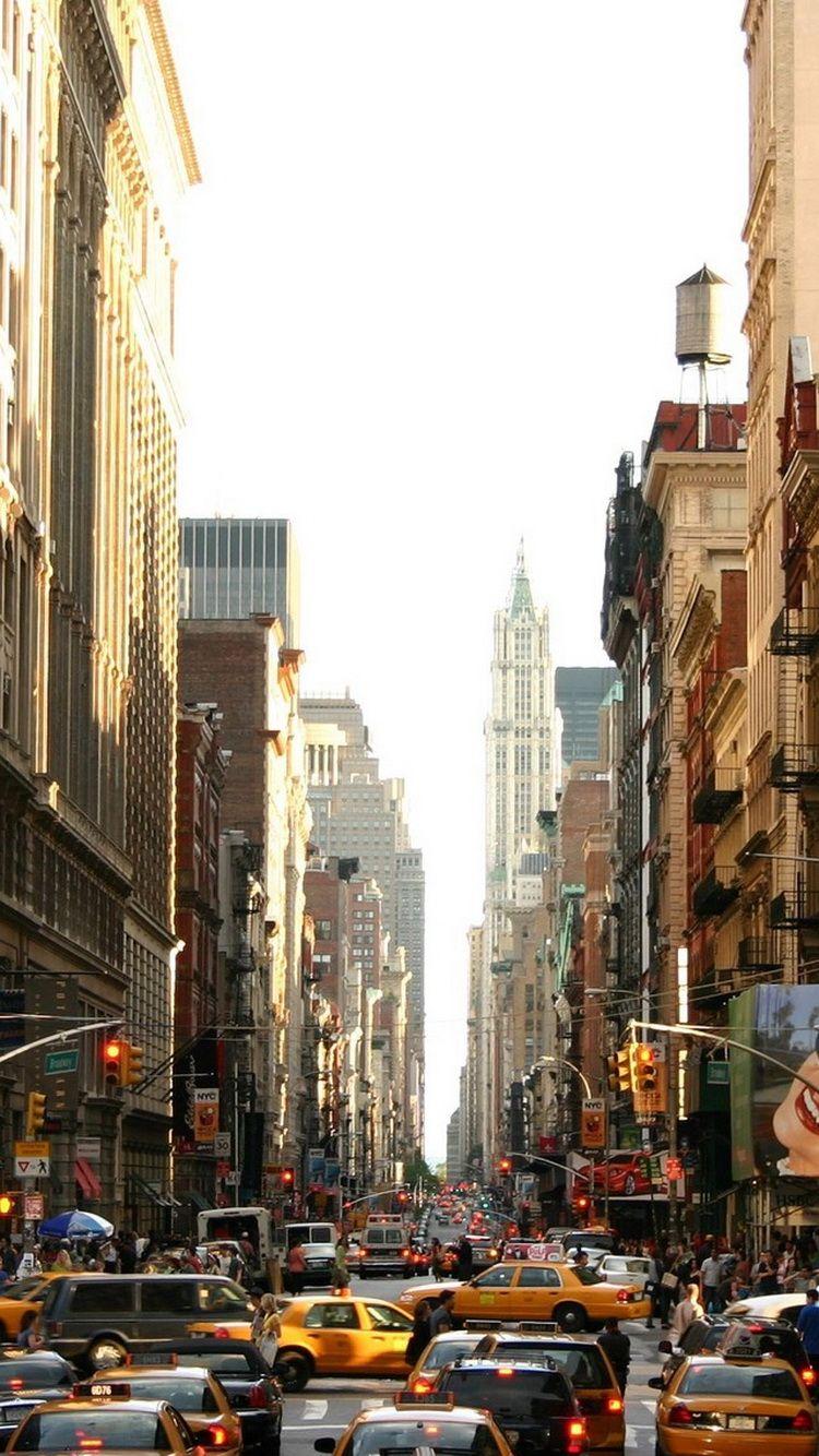 750x1334 Manhattan Busy Street iPhone 6 Wallpaper HD Download
