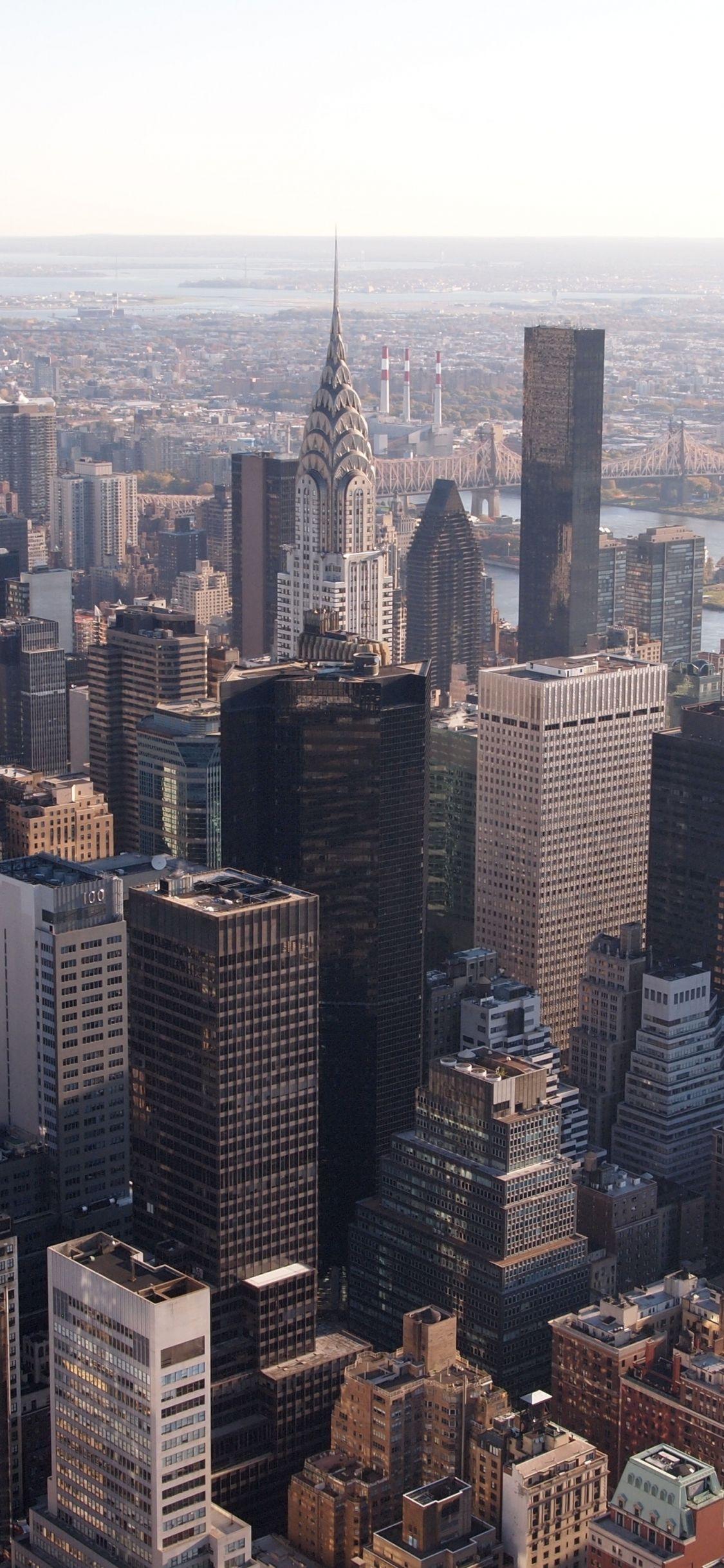 1125x2436 Download 1125x2436 wallpaper manhattan, new york, buildings