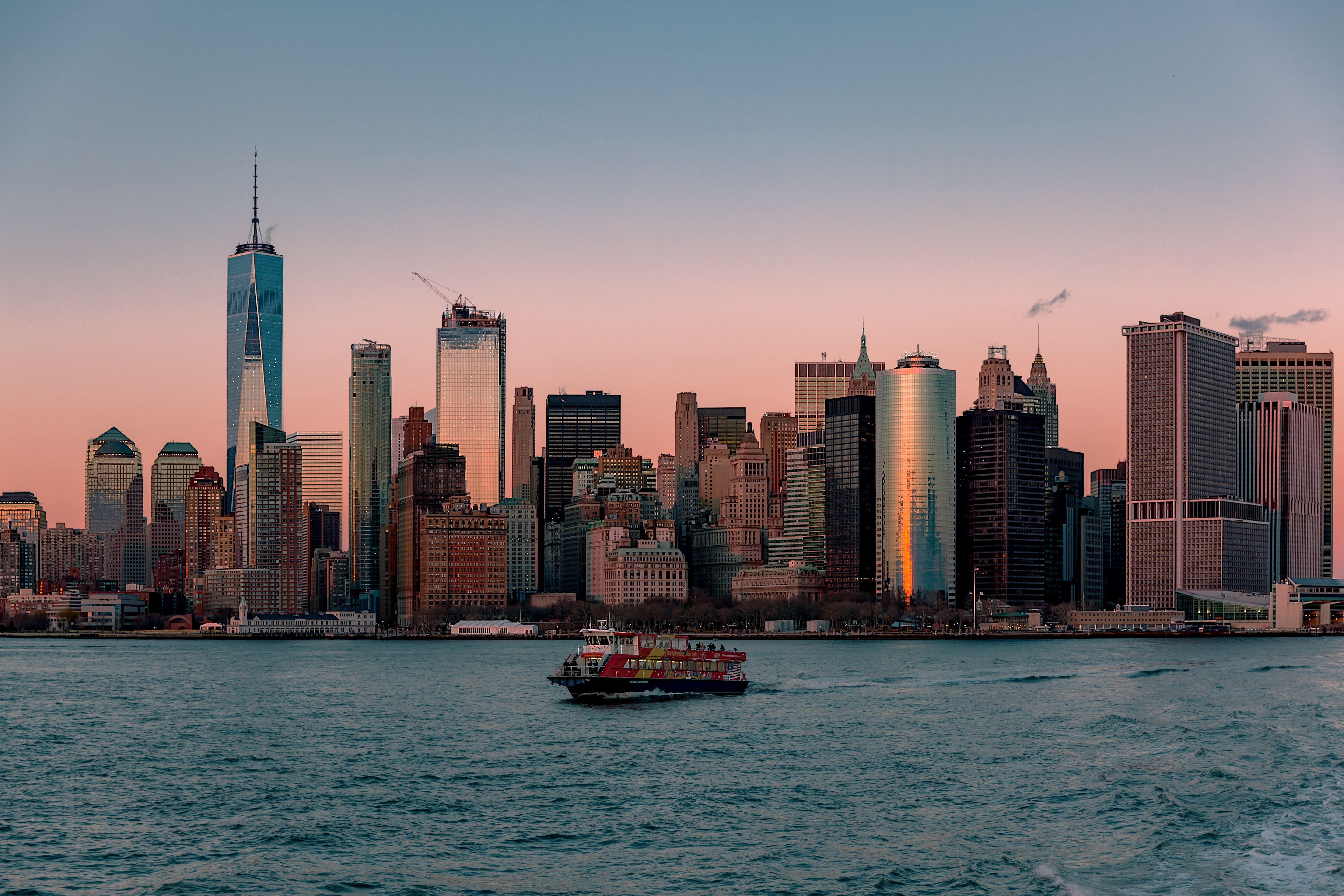 5760x3840 Lower Manhattan Sunset Wallpaper, HD City 4K Wallpaper, Image