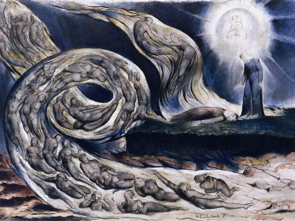 1024x768 The Whirlwind Of Lovers, 1824 William Blake < Fine Art