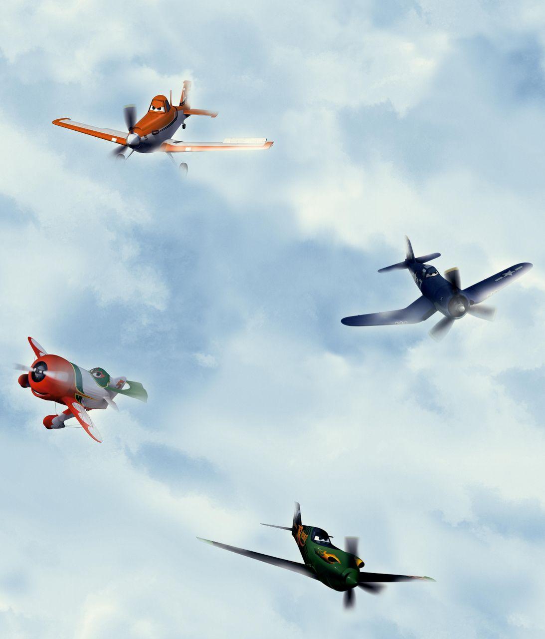 1093x1280 DS7724 DISNEY KIDS II PLANES IN THE CLOUDS WALLPAPER