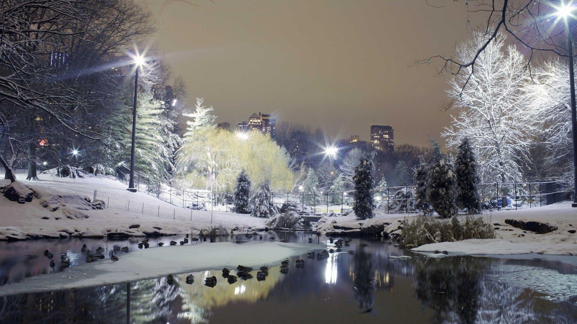 1920x1080 Winter City Wallpaper