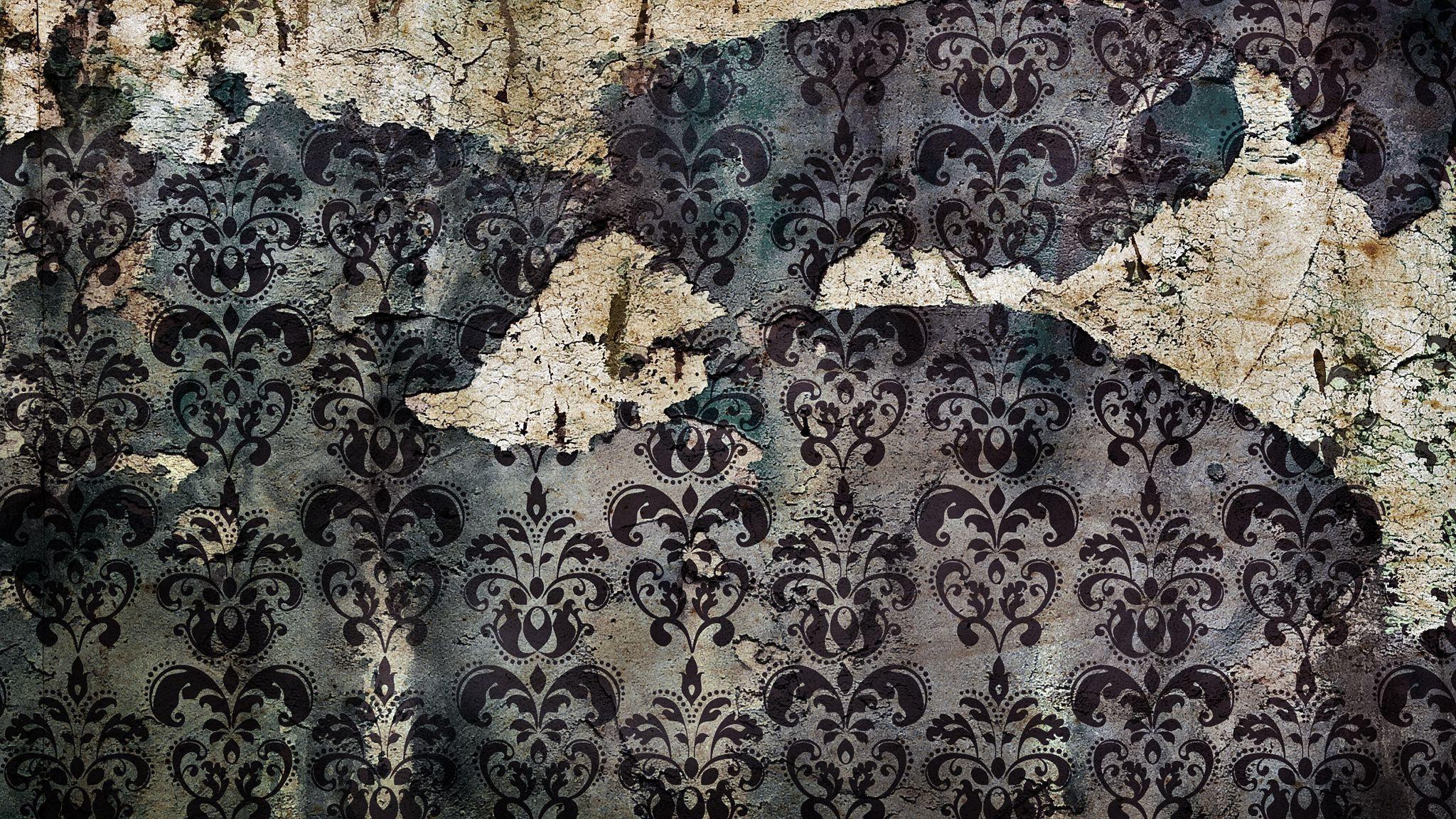 2048x1152 Download wallpaper 2048x1152 vintage, old, wallpaper, pattern