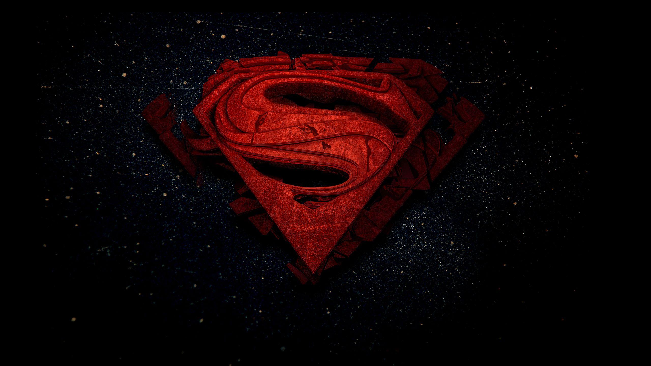 2560x1440 Superman 3D Logo 4k 1440P Resolution HD 4k Wallpaper