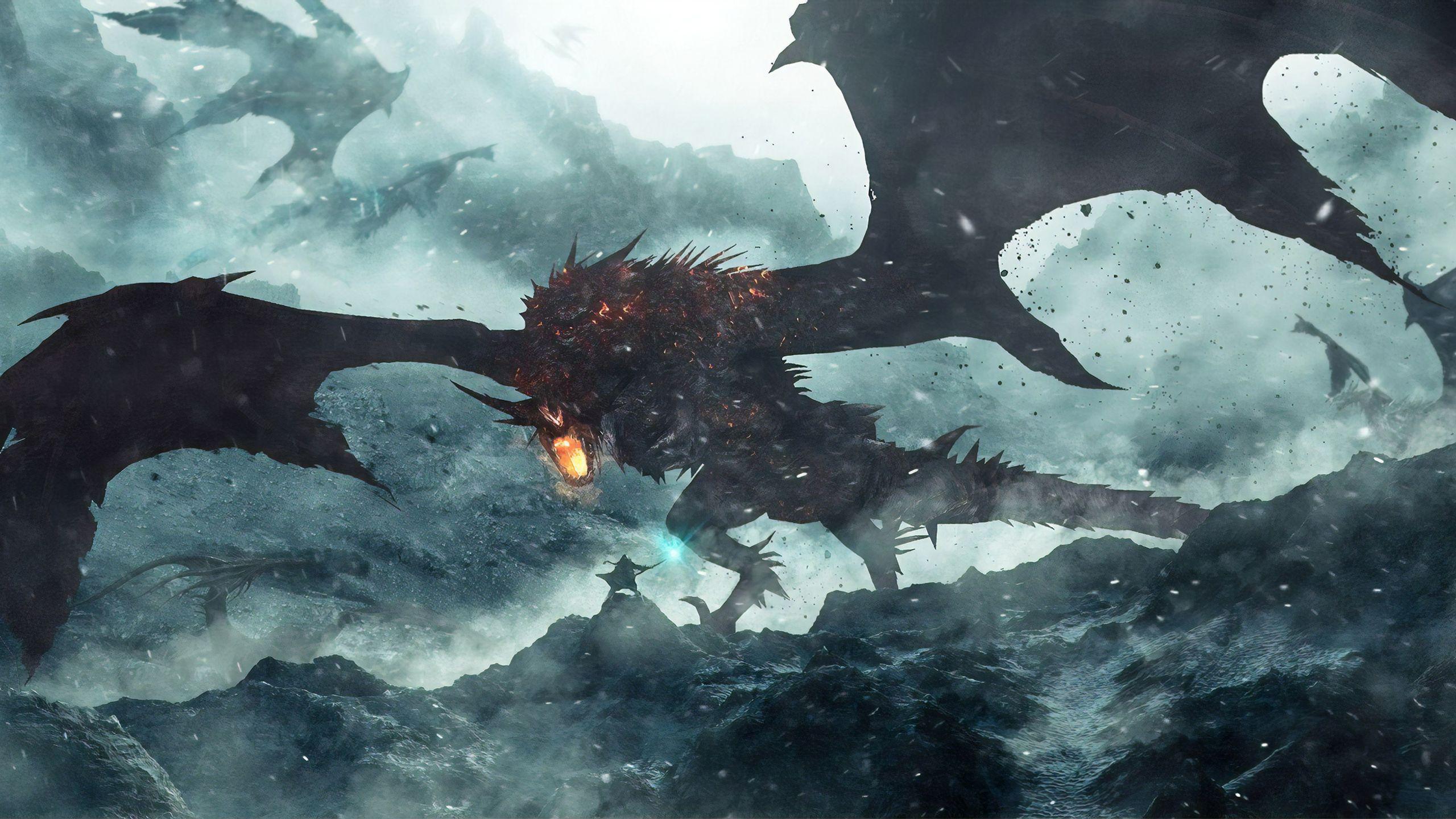 2560x1440 War With Dragon 1440P Resolution HD 4k Wallpaper, Image, Background, Photo and Picture