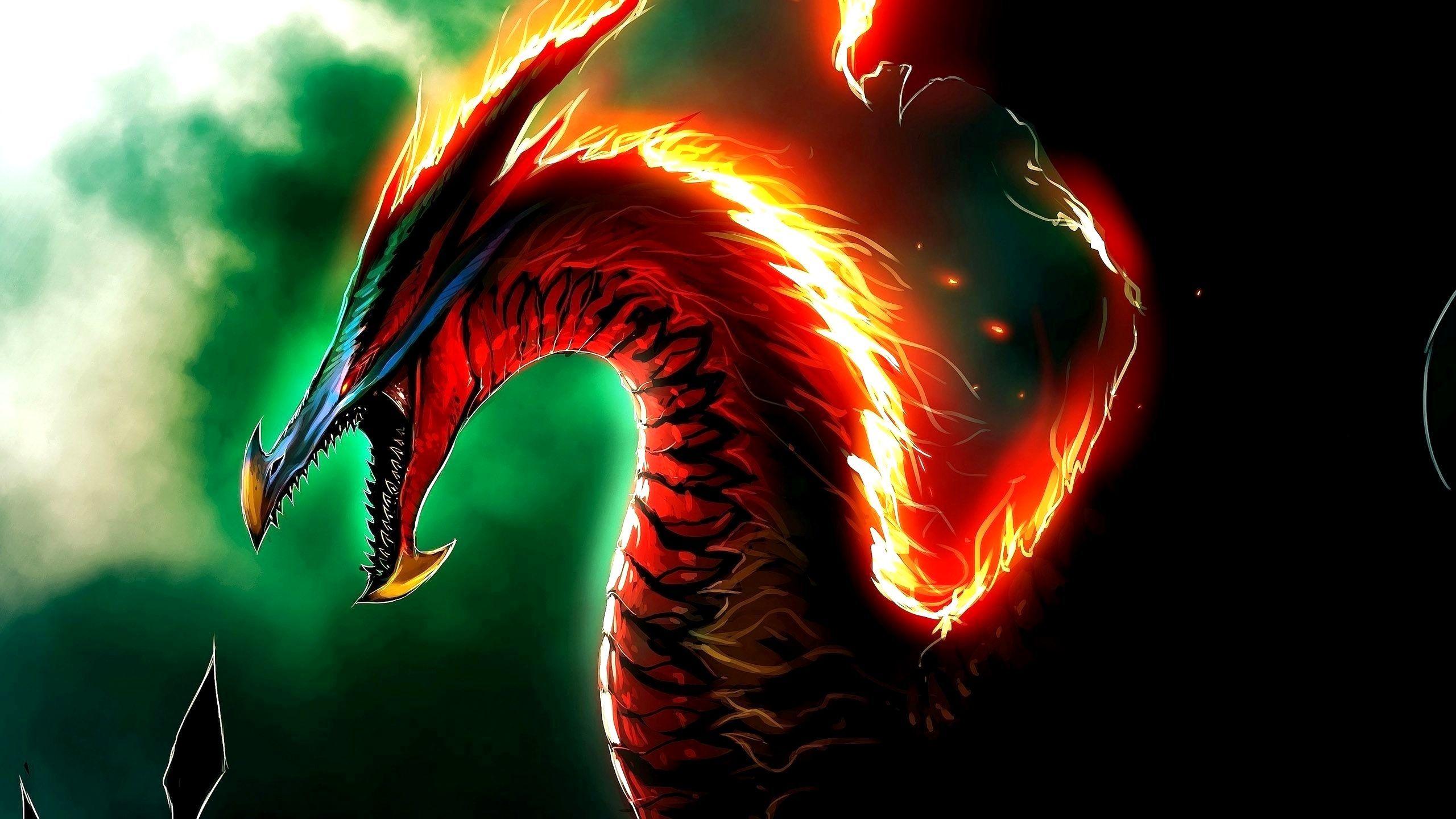 2560x1440 Red Dragon Wallpaper