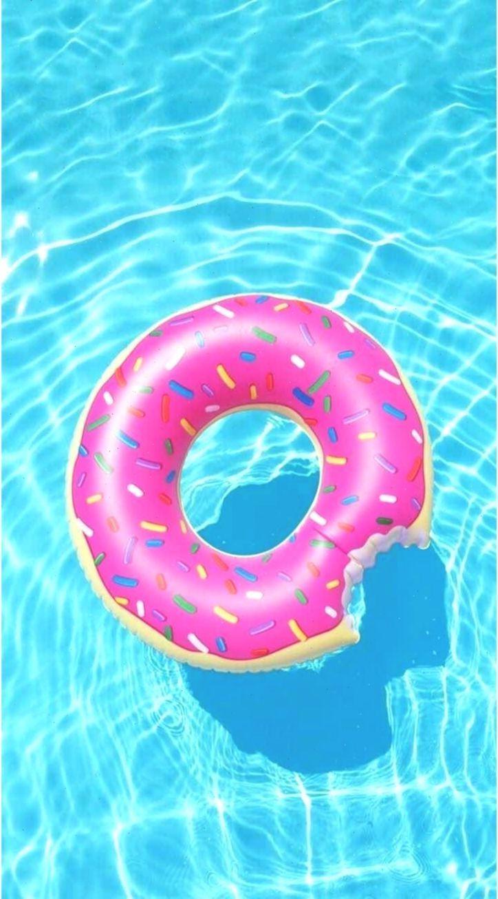 724x1306 iPhone and Android Wallpaper: Donut Pool Float Wallpaper