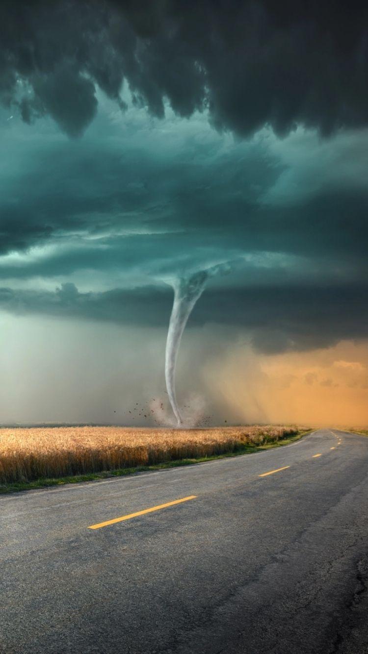 750x1334 Earth Tornado (750x1334) Wallpaper