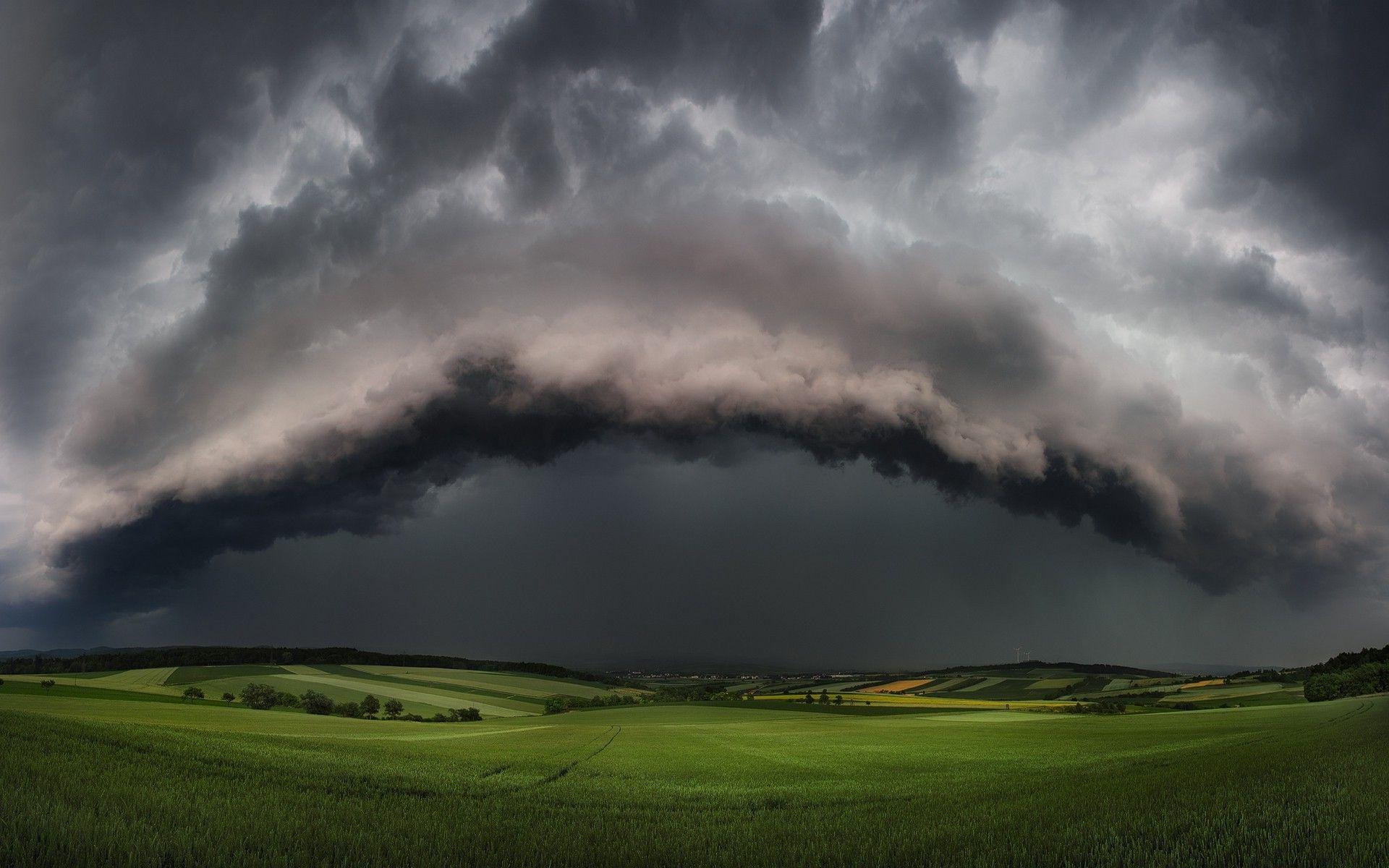 1920x1200 nature, Landscape, Supercell, Storm, Clouds, Field, Hill, Thunder, Tornado Wallpaper HD / Desktop and Mobile Background. Clouds, Cloud wallpaper, Landscape