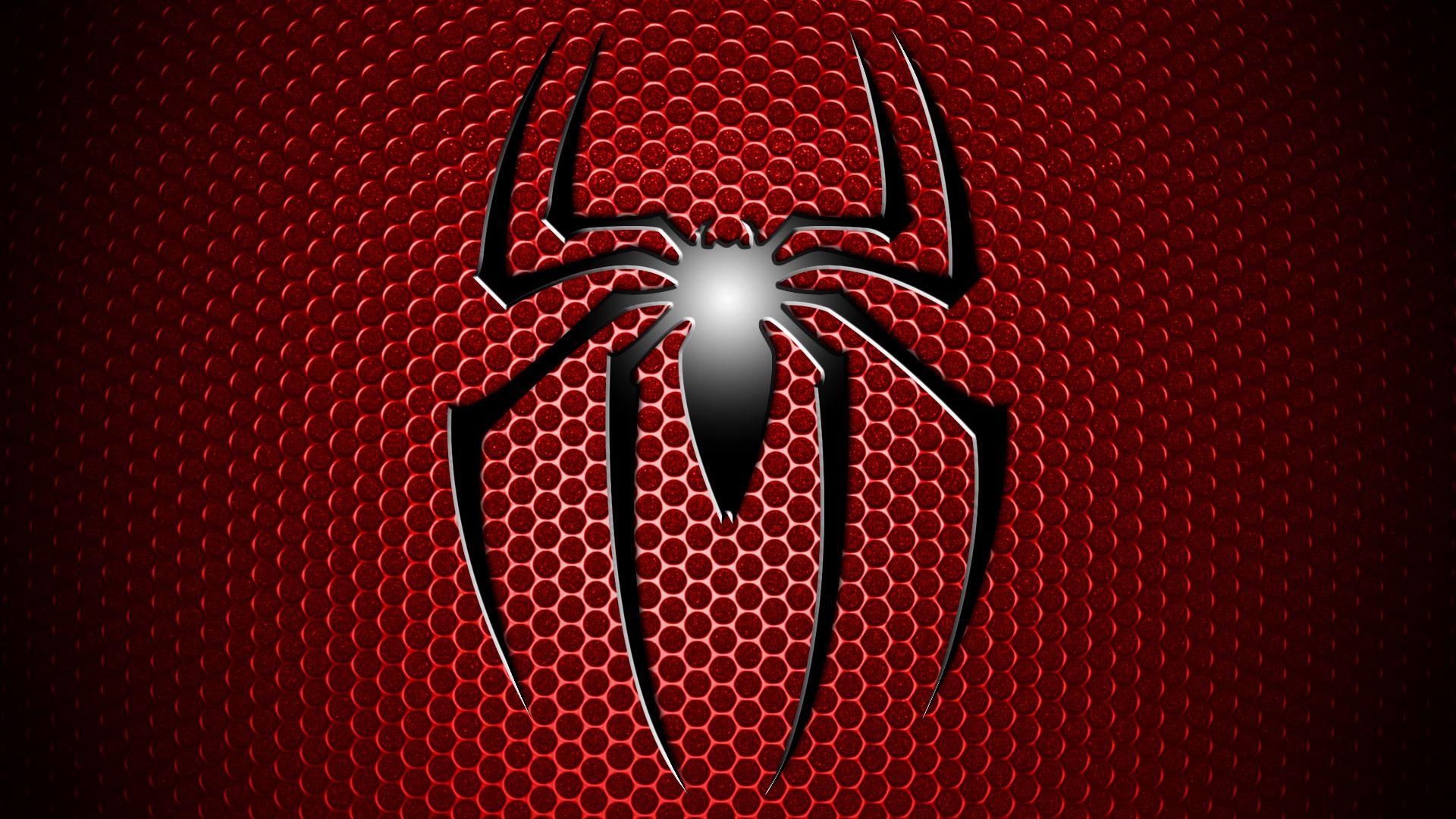 1920x1080 Free download Spider Man Spider Man Logo Symbol Red Grid Black