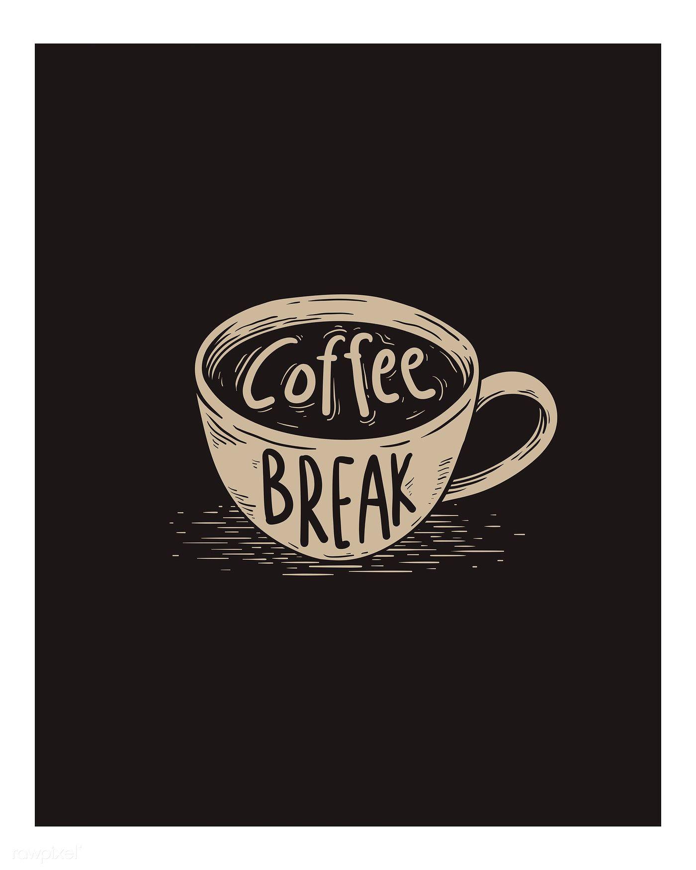 1400x1750 Download premium illustration of Coffee break illustration wall
