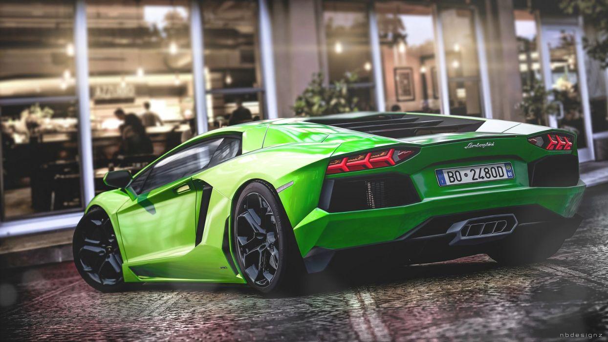 1244x700 Aventador green Lamborghini lp700 supercars italian cars wallpaperx900