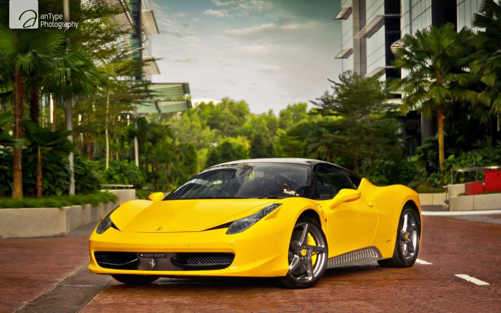 1920x1200 Cars ferrari italian supercars ferrari 458 italia yellow cars