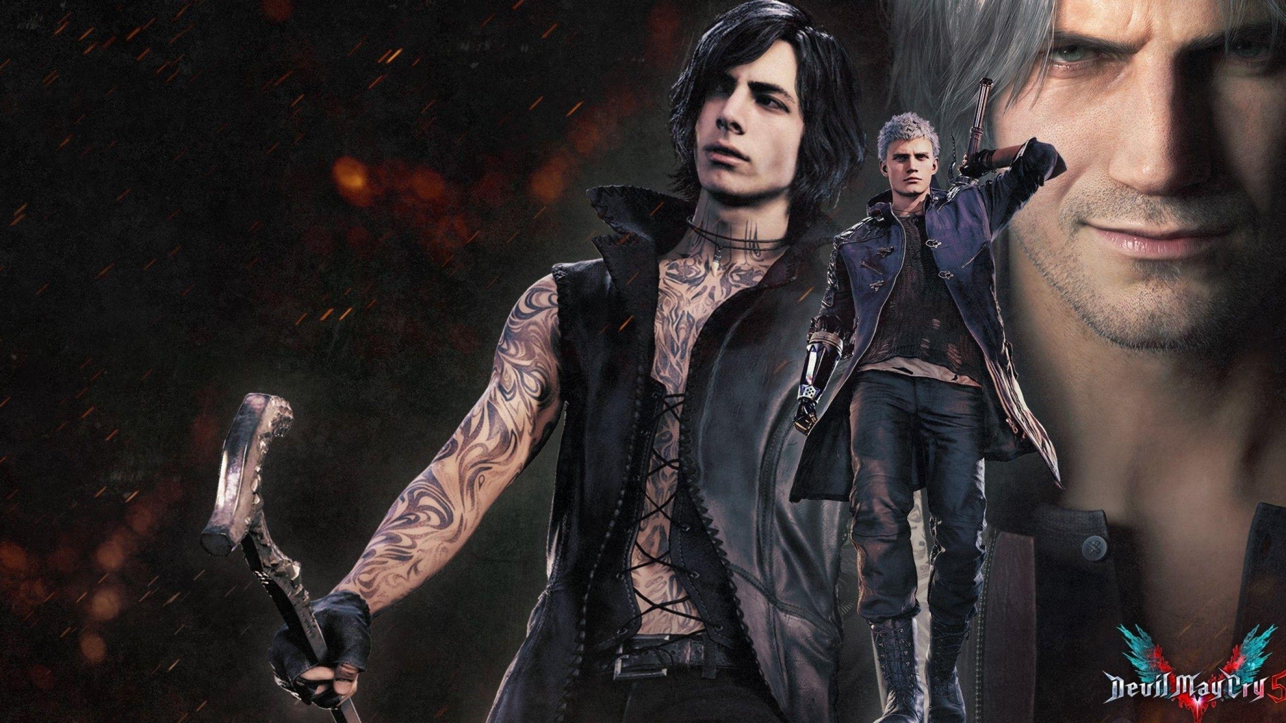 2560x1440 Download 2560x1440 Devil May Cry, Characters, Artwork, Nero, Dante