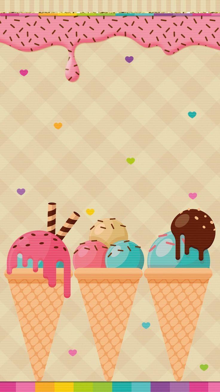 736x1308 Wallpaper Ice Cream Cute
