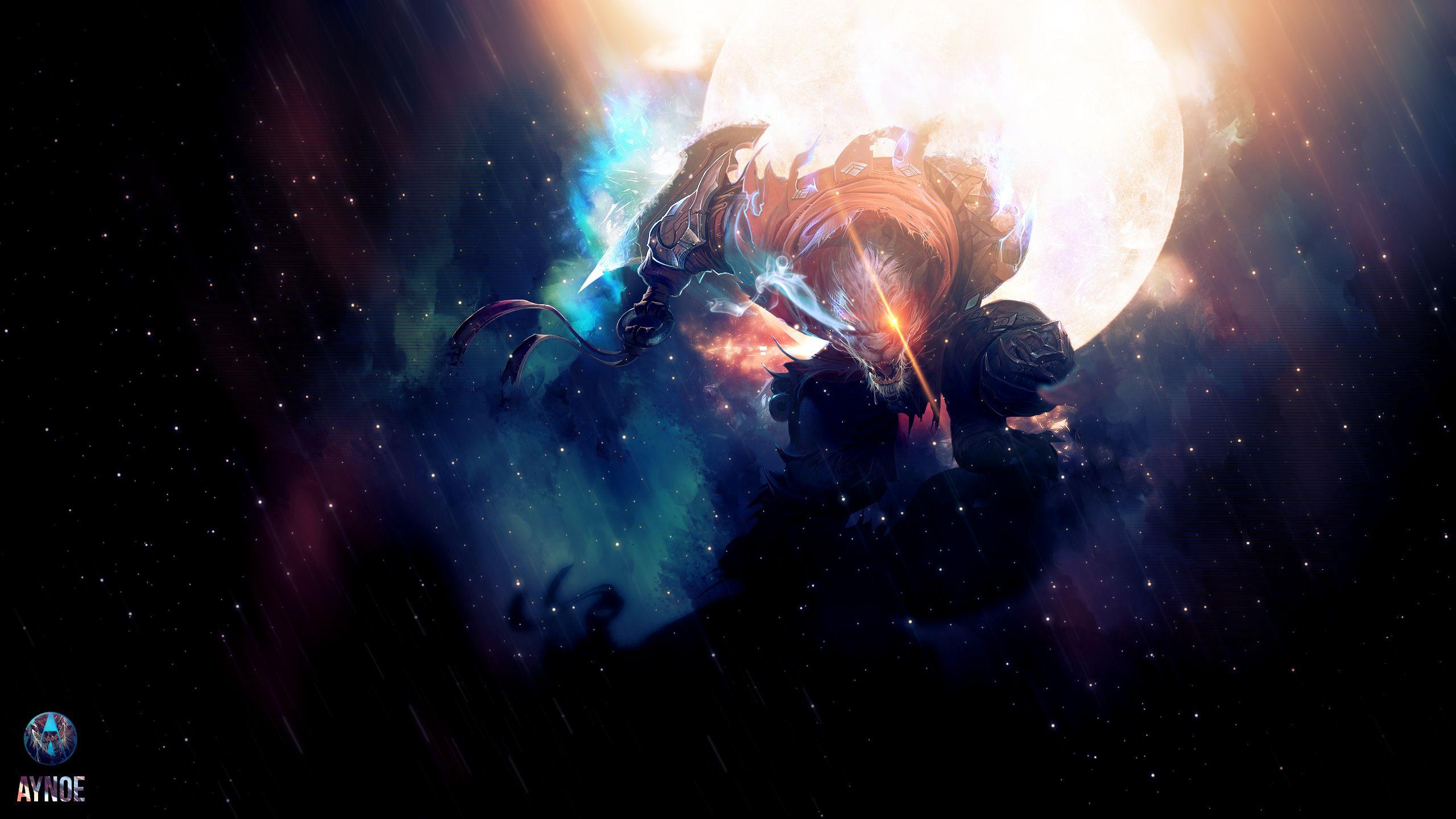2560x1440 Night Hunter Rengar Wallpaper. Skeleton